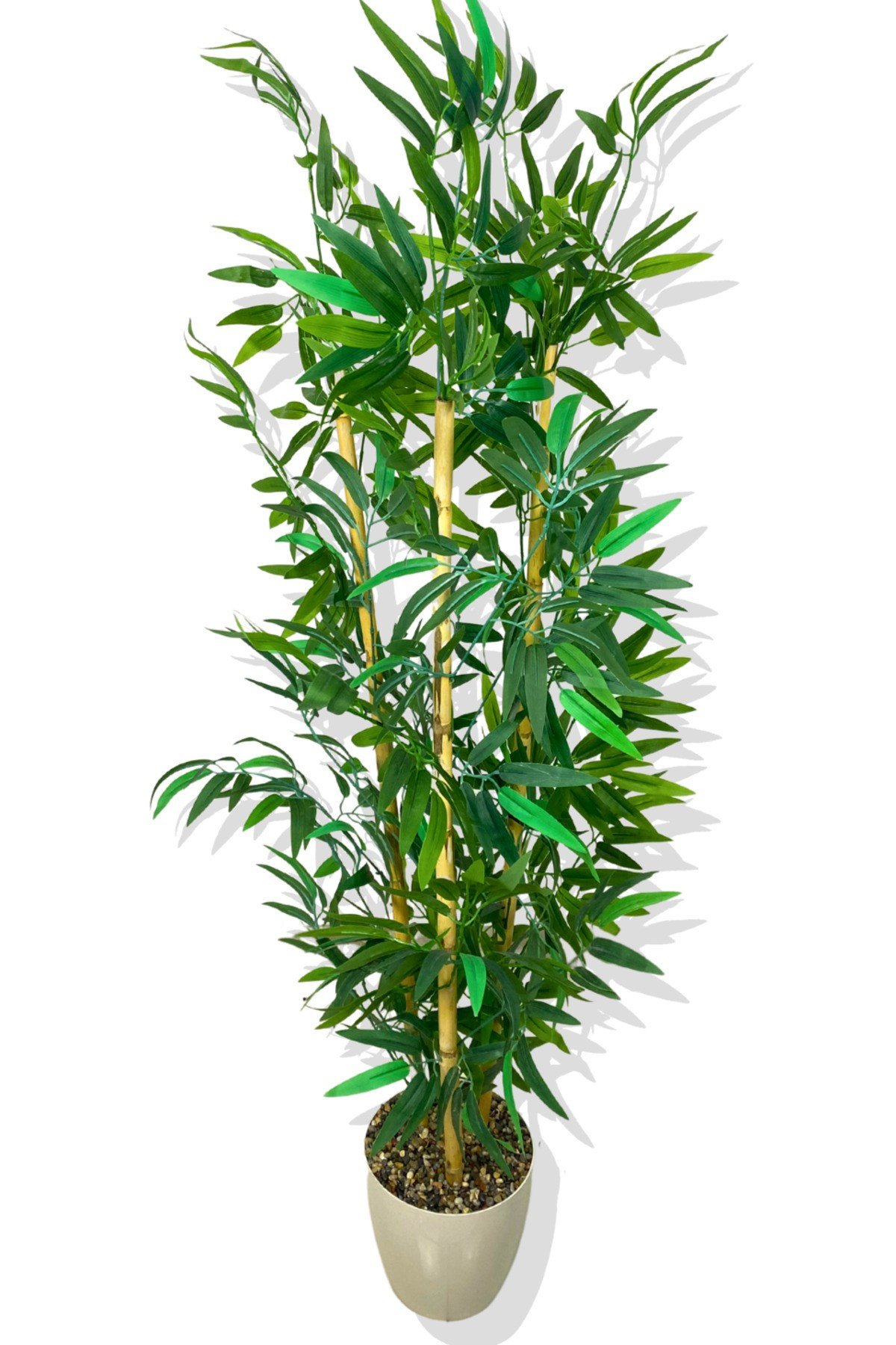YAPAY YAPRAKLI BAMBU AĞACI 3 BAMBU'LU 140 CM
