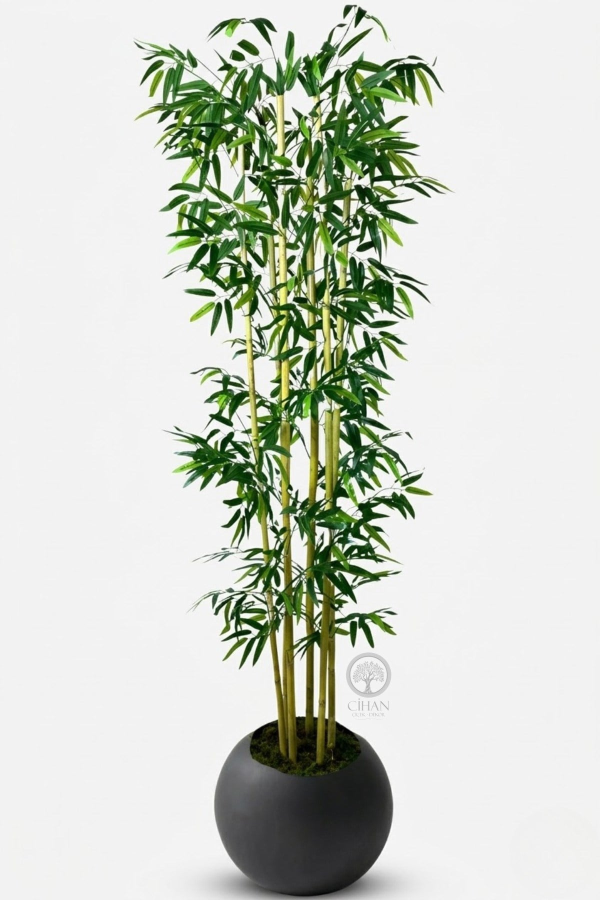 Yapay Yapraklı Bambu Ağacı 6' lı 170 Cm 27*33 Küre Saksı