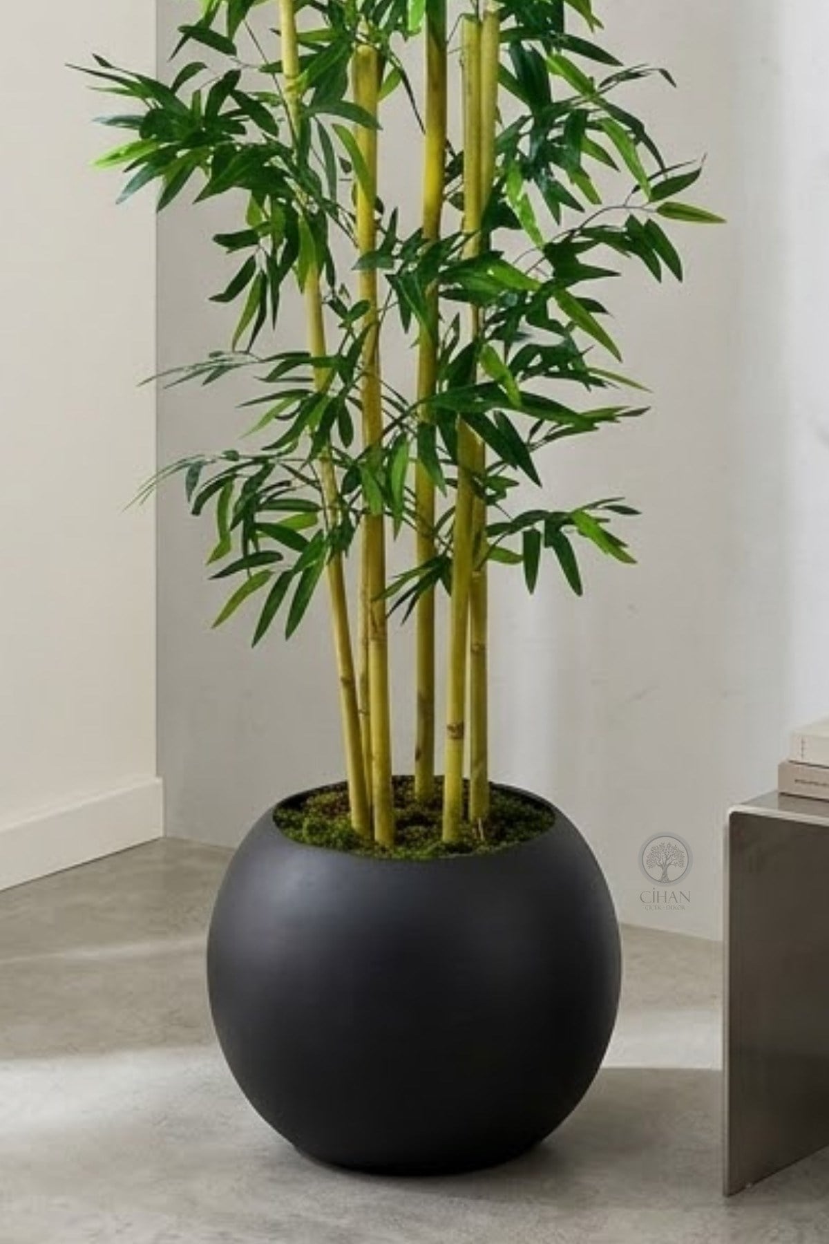 Yapay Yapraklı Bambu Ağacı 6' lı 170 Cm 27*33 Küre Saksı