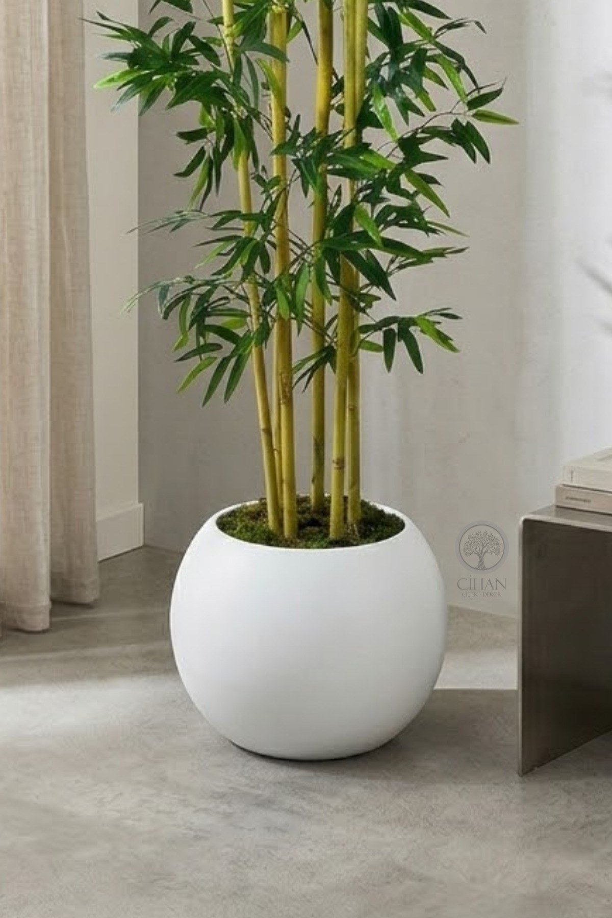 Yapay Yapraklı Bambu Ağacı 6' lı 170 Cm 27*33 Küre Saksı