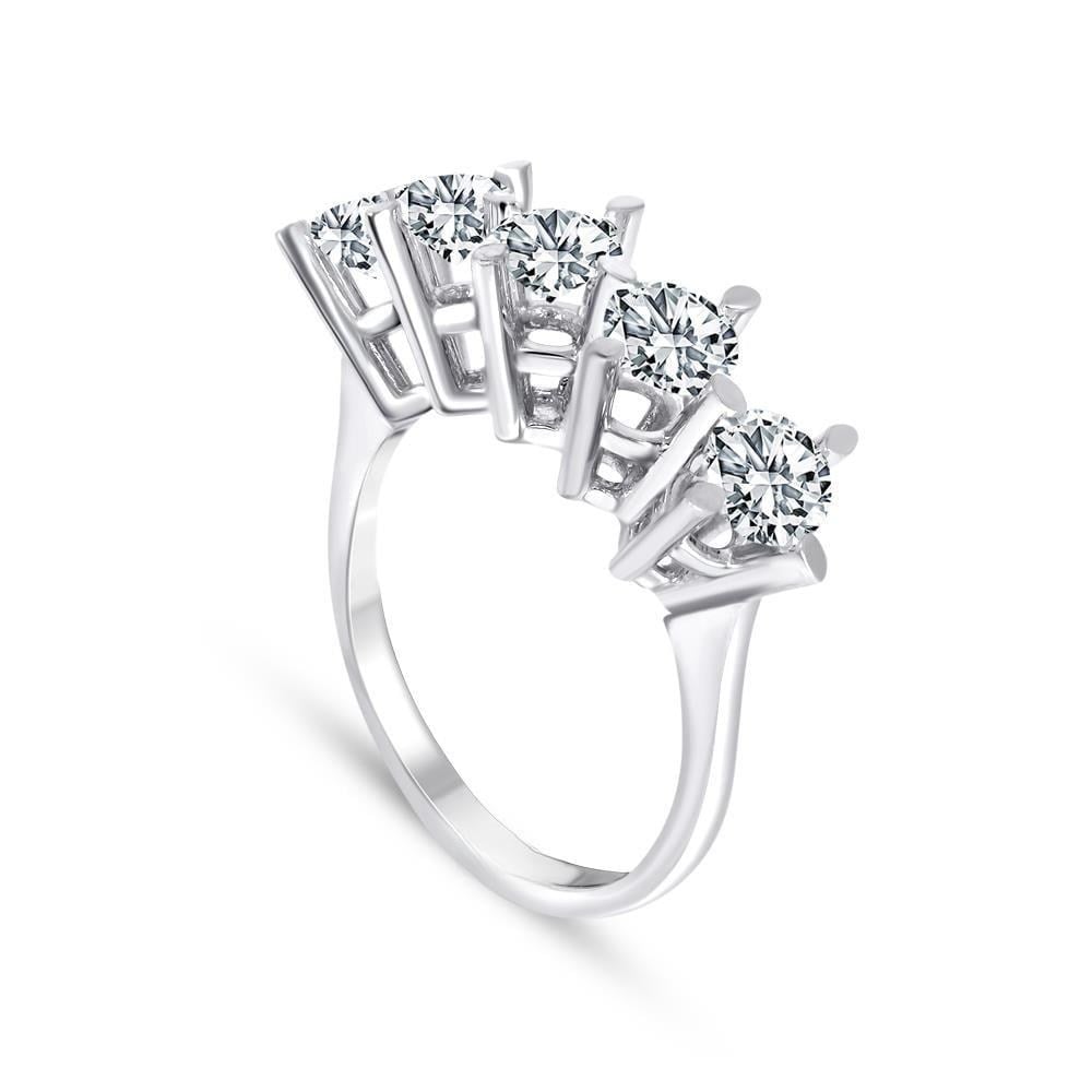 1,80 Karat E-VVS Pırlanta Çapraz Beştaş Yüzük