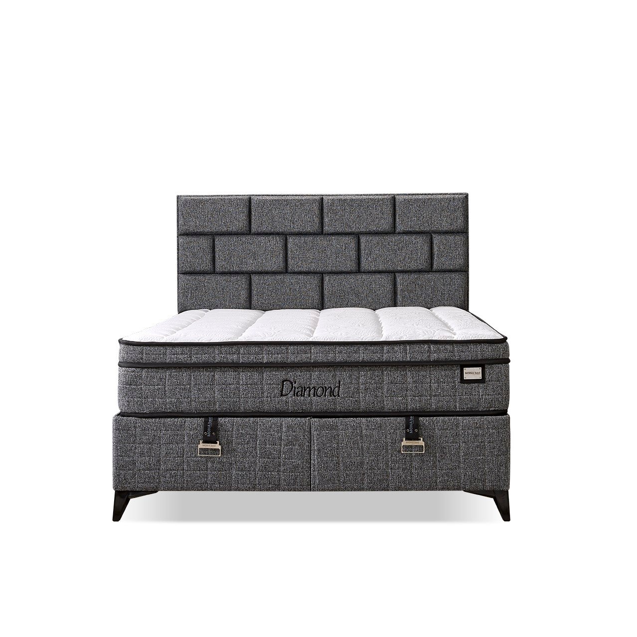 Diamond Gri 28 cm Full Ortopedik Orta Yumuşak Multi Spring Yaylı Çift Taraflı Yatak