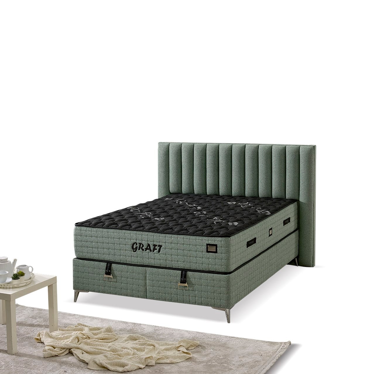GRAFT Yeşil Full Ortopedik Çift Taraflı Pocket Yaylı Yatak 30 cm – Visco Katman Ultra Konfor