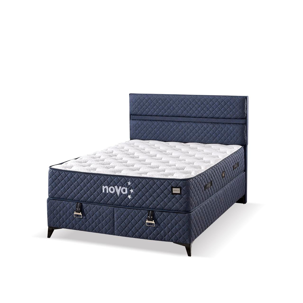 Nova Lacivert Çift Taraflı Ortopedik Pocket Yaylı Yatak - 30 cm