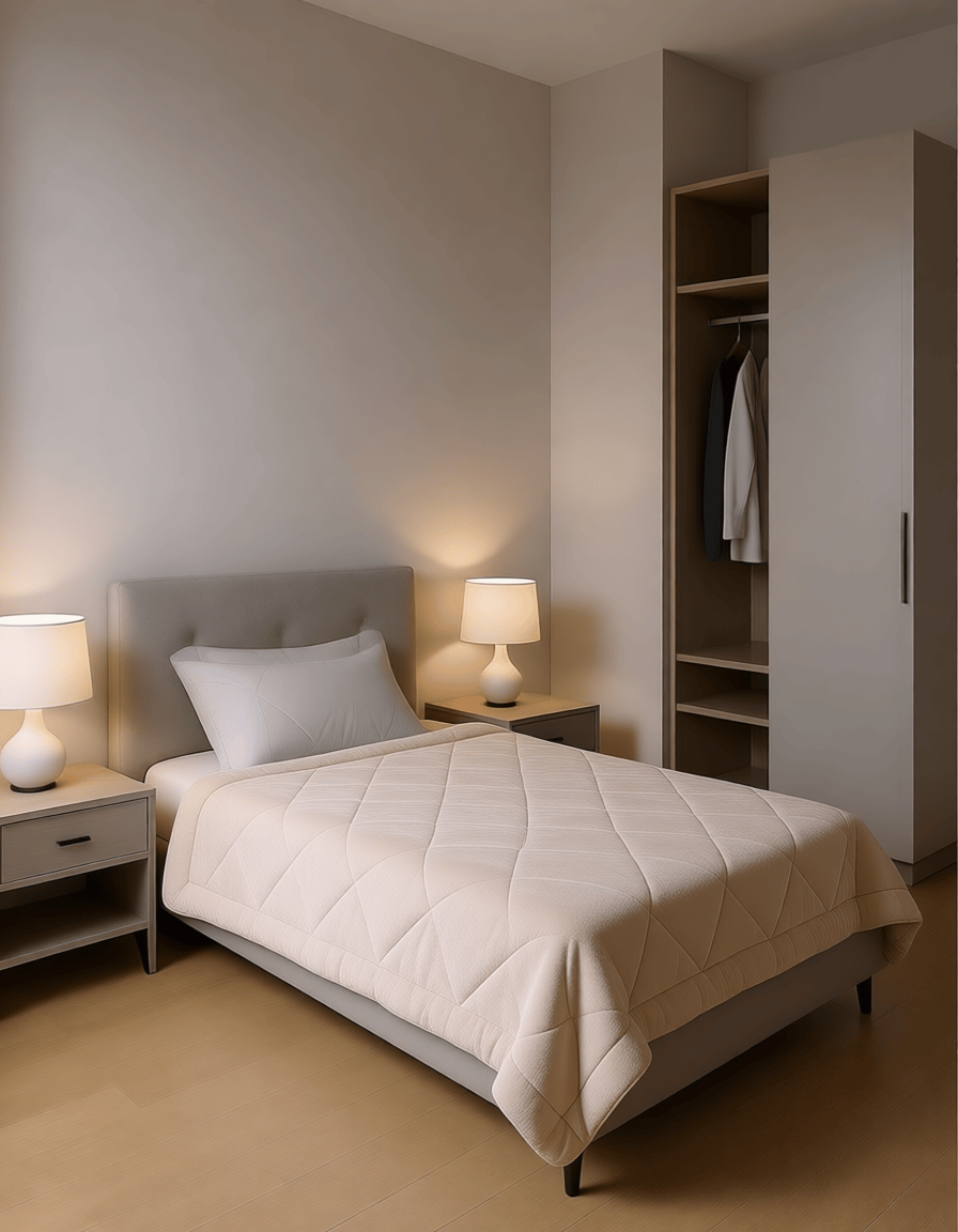 Wellsoft Tek Kişilik Yorgan 155×215 cm - 300 gr – Yumuşak, Nefes Alabilir, Bej
