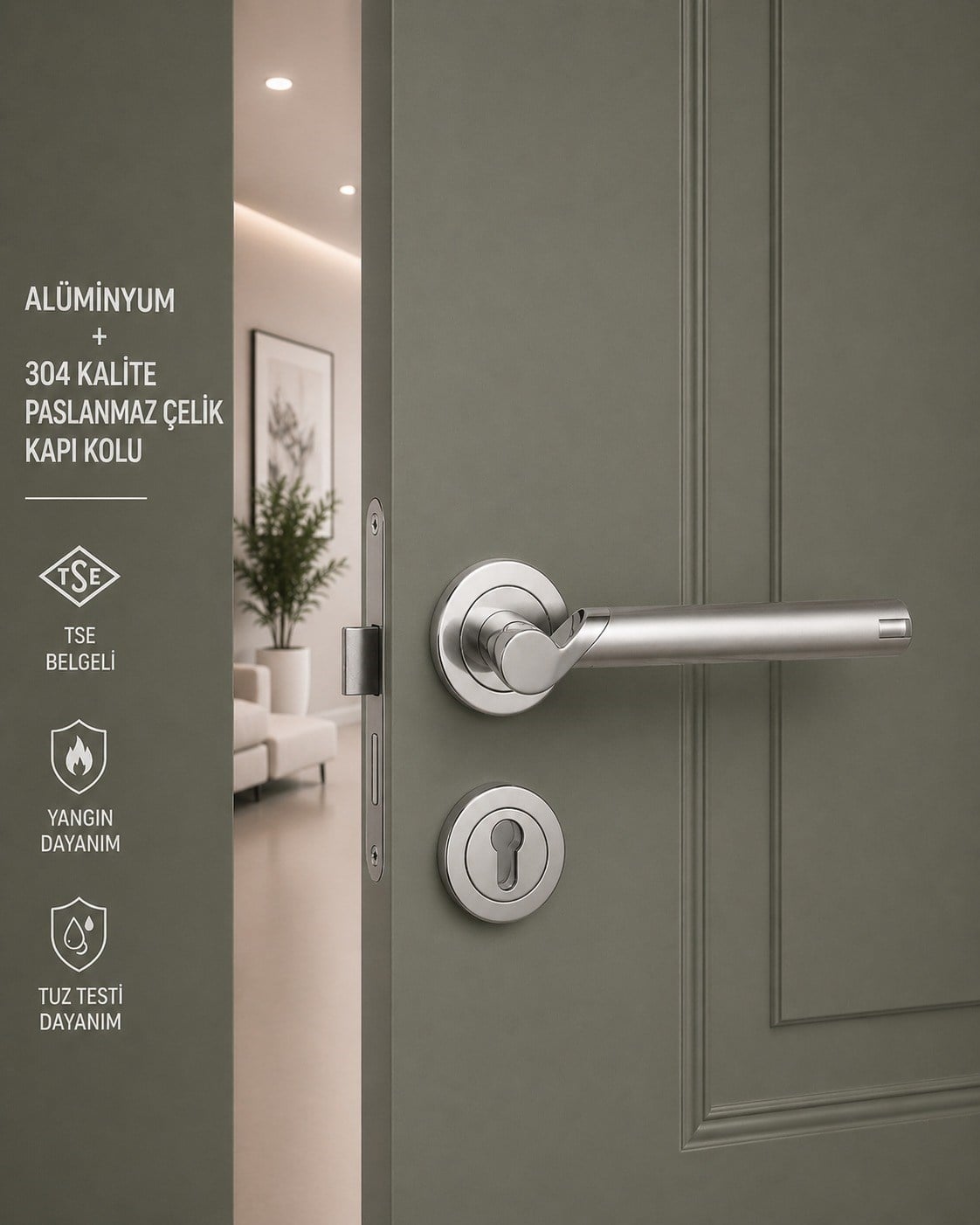 1003 Paslanmaz Çelik Kapı Kolu
