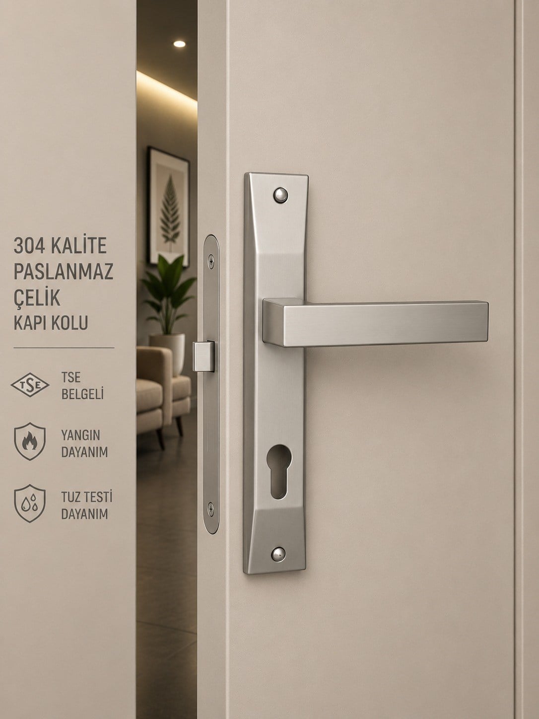 1501A Paslanmaz Çelik Kapı Kolu