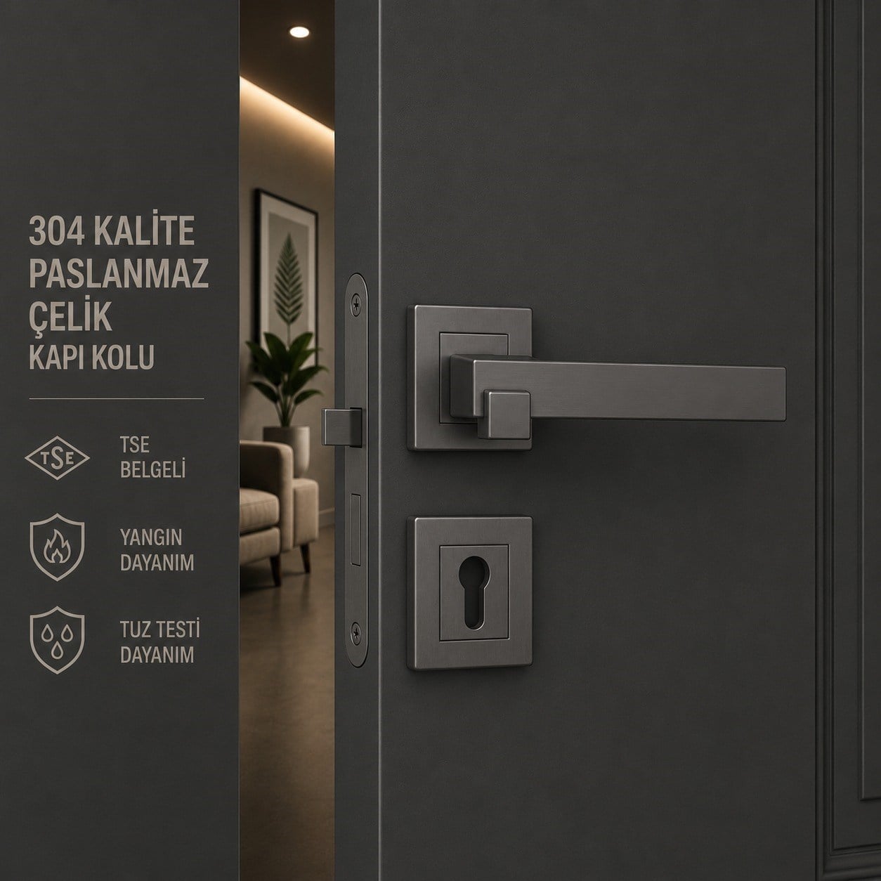 2091K Paslanmaz Çelik Kapı Kolu