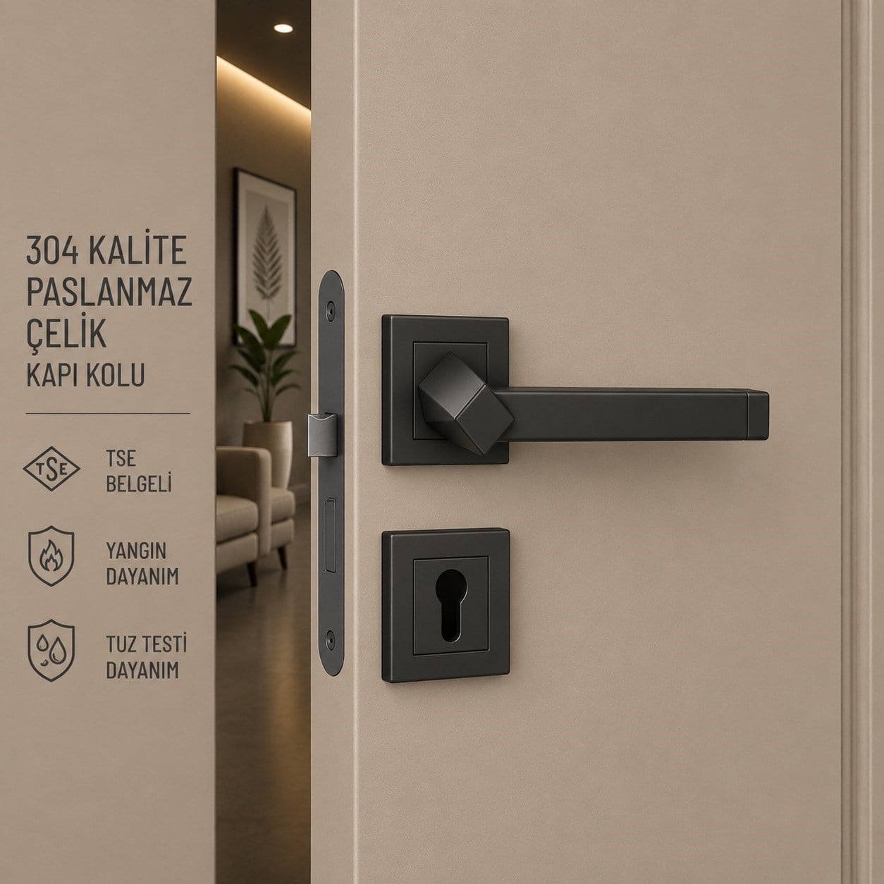 3091K Paslanmaz Çelik Kapı Kolu