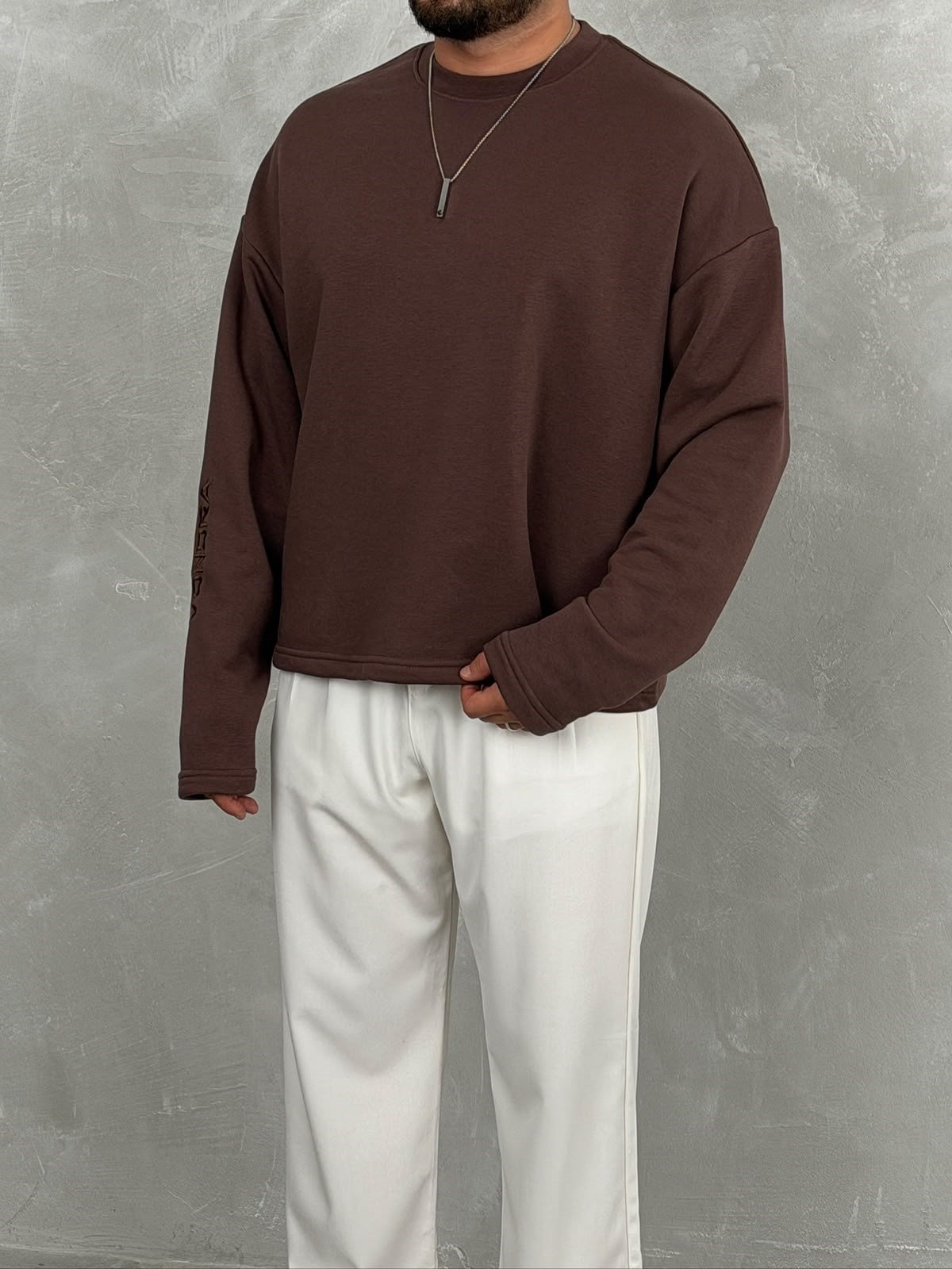 VONDRA NAKIL BASİC SWEATSHİRT ACI KAHVE