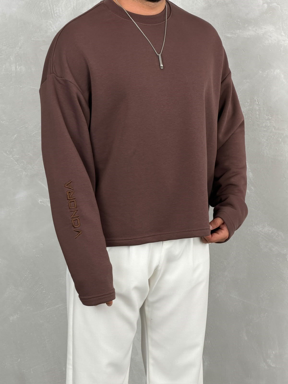 VONDRA NAKIL BASİC SWEATSHİRT ACI KAHVE
