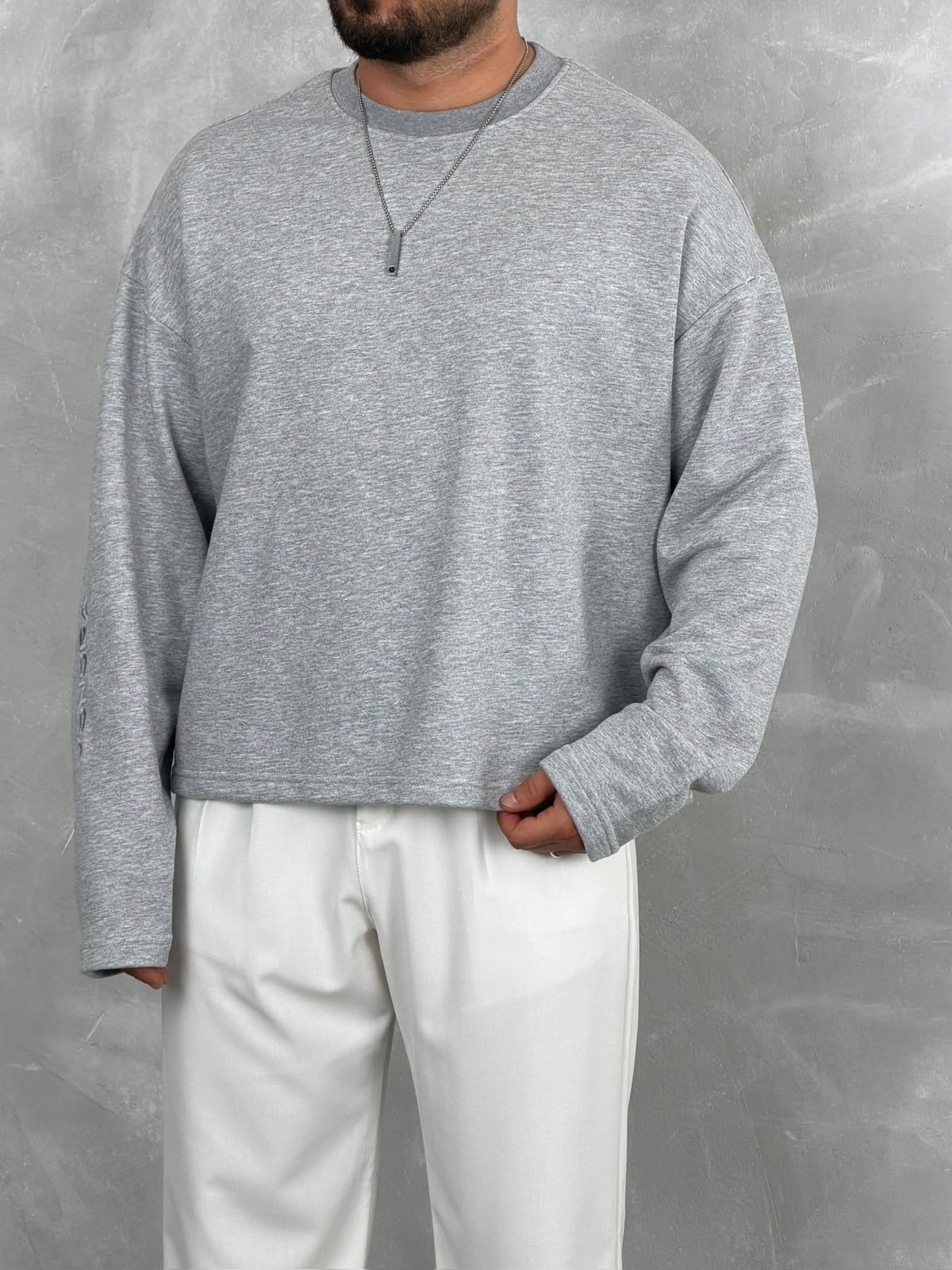 VONDRA NAKIL BASİC SWEATSHİRT GRİ