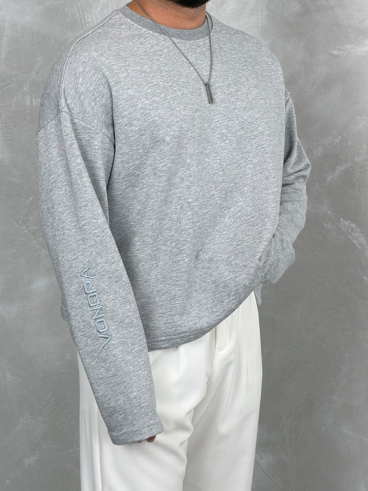 VONDRA NAKIL BASİC SWEATSHİRT GRİ