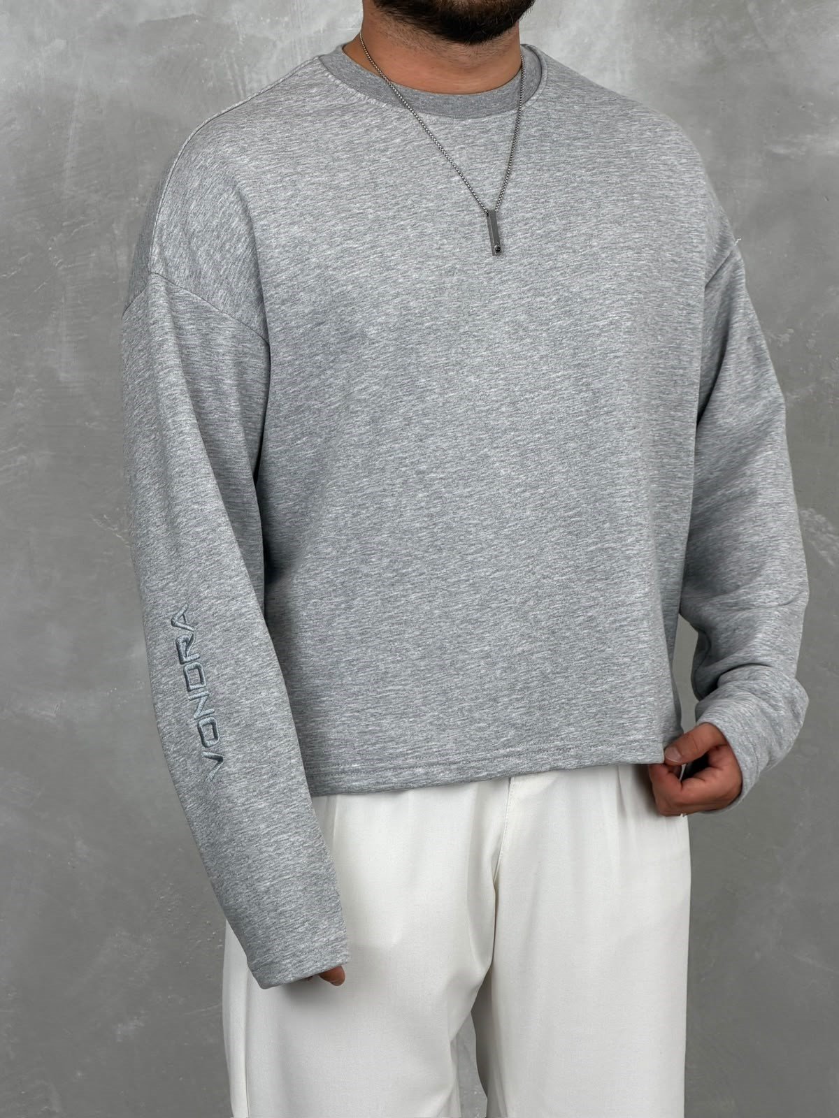 VONDRA NAKIL BASİC SWEATSHİRT GRİ