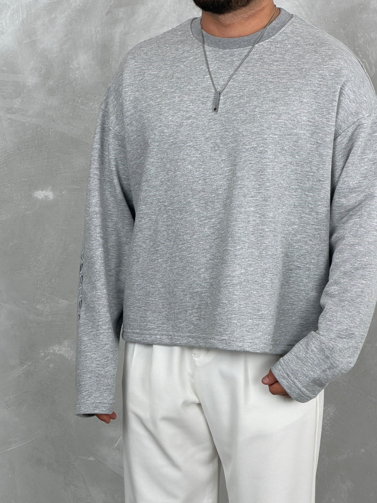 VONDRA NAKIL BASİC SWEATSHİRT GRİ