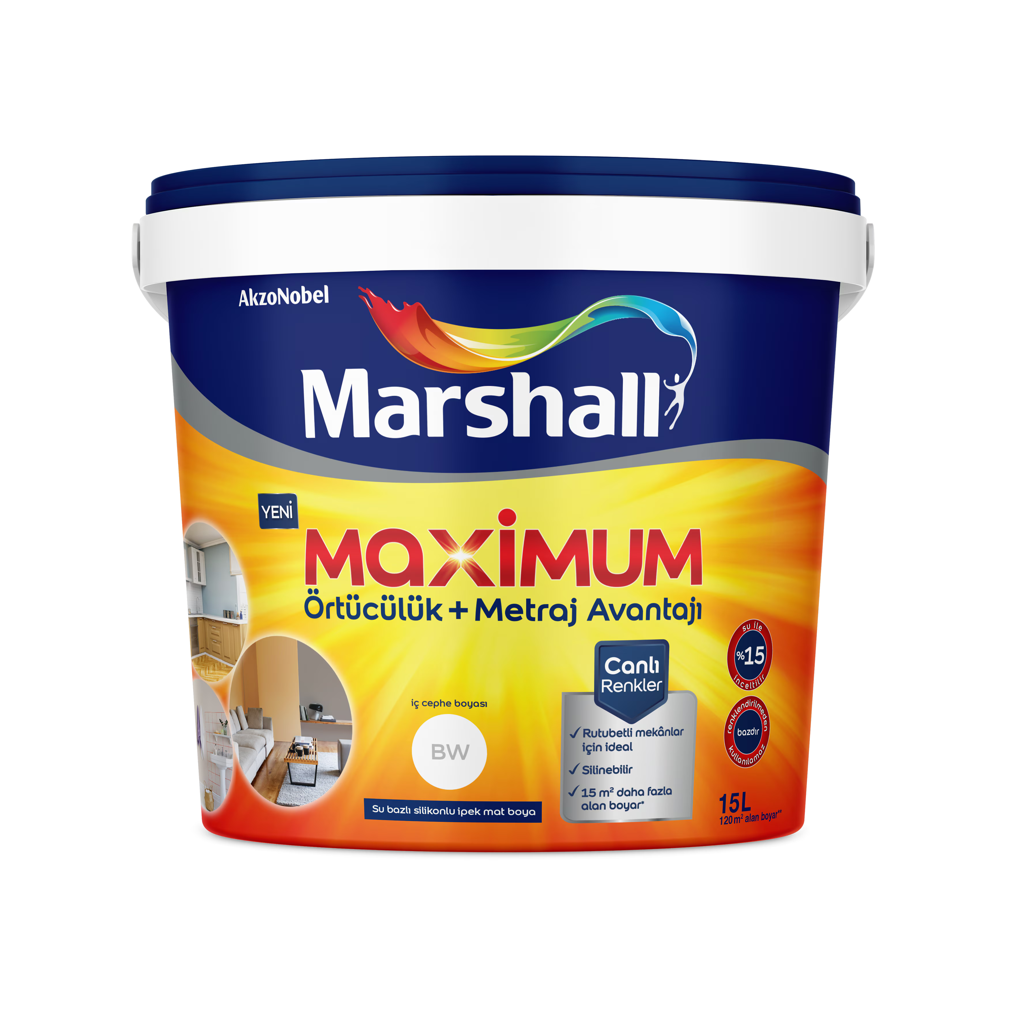 Marshall Maximum Sil. İpek Mat İç Cephe Boyası