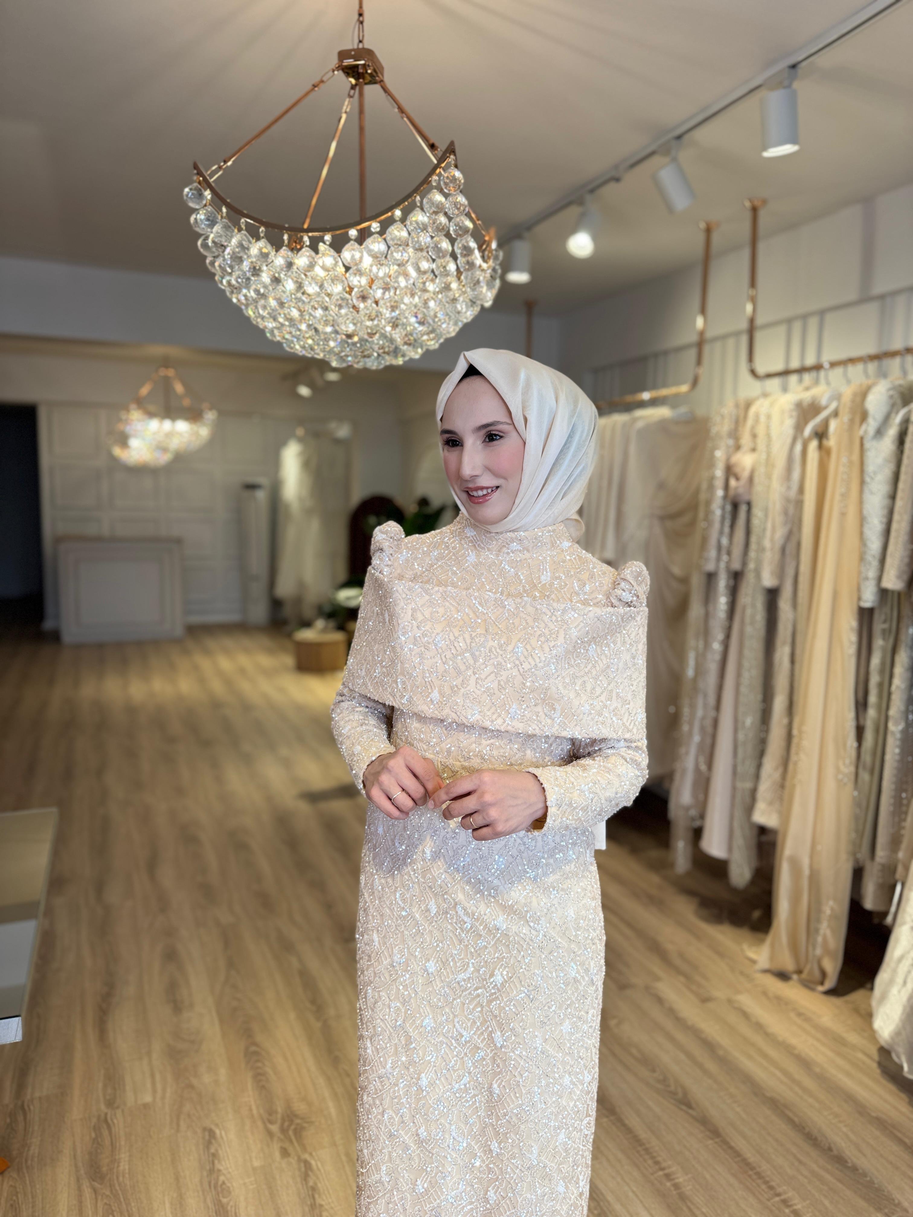 Bella Midi Omuz Detaylı Elbise 
