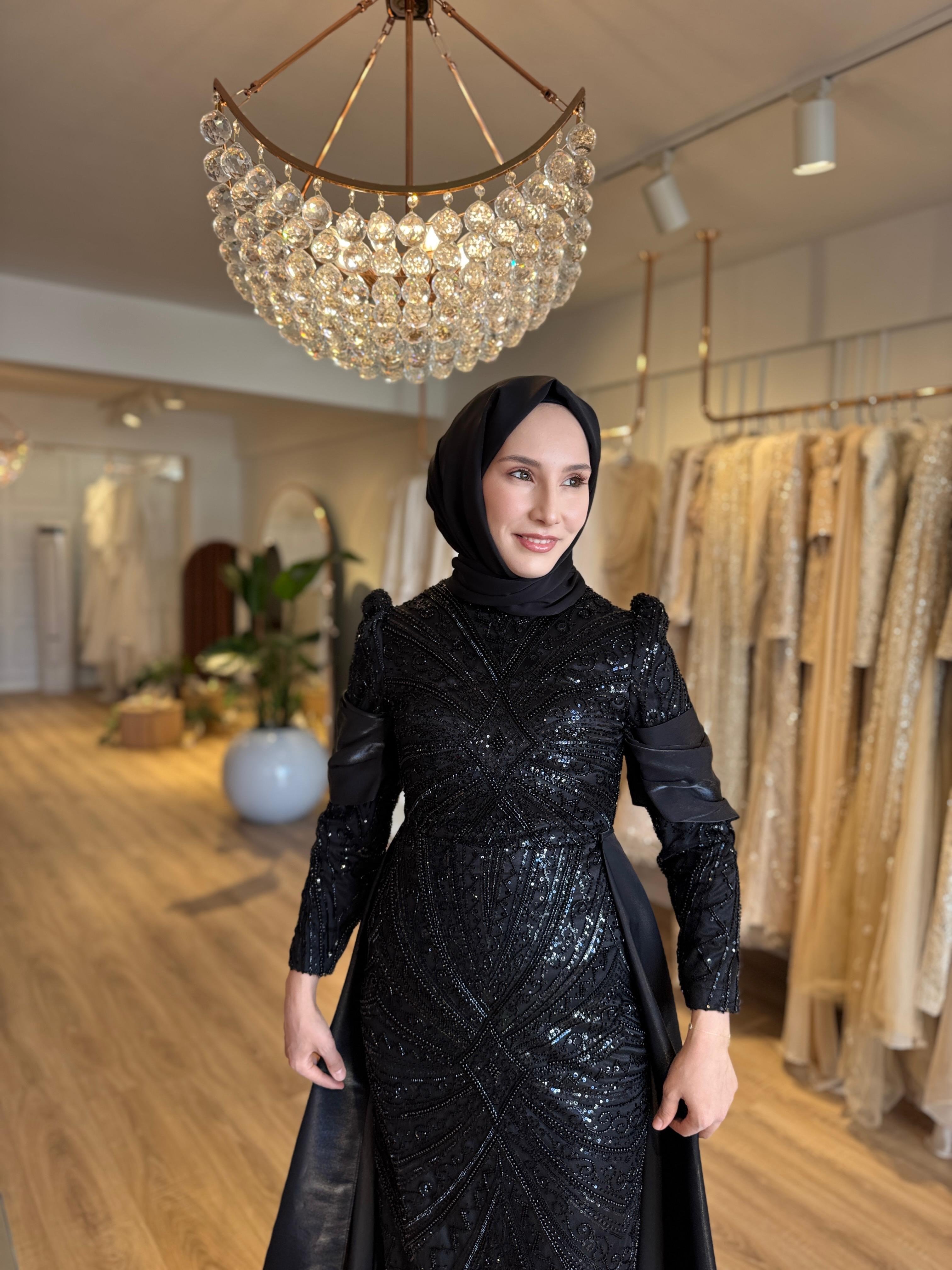 Cariza Kolları Beli Detaylı Elbise