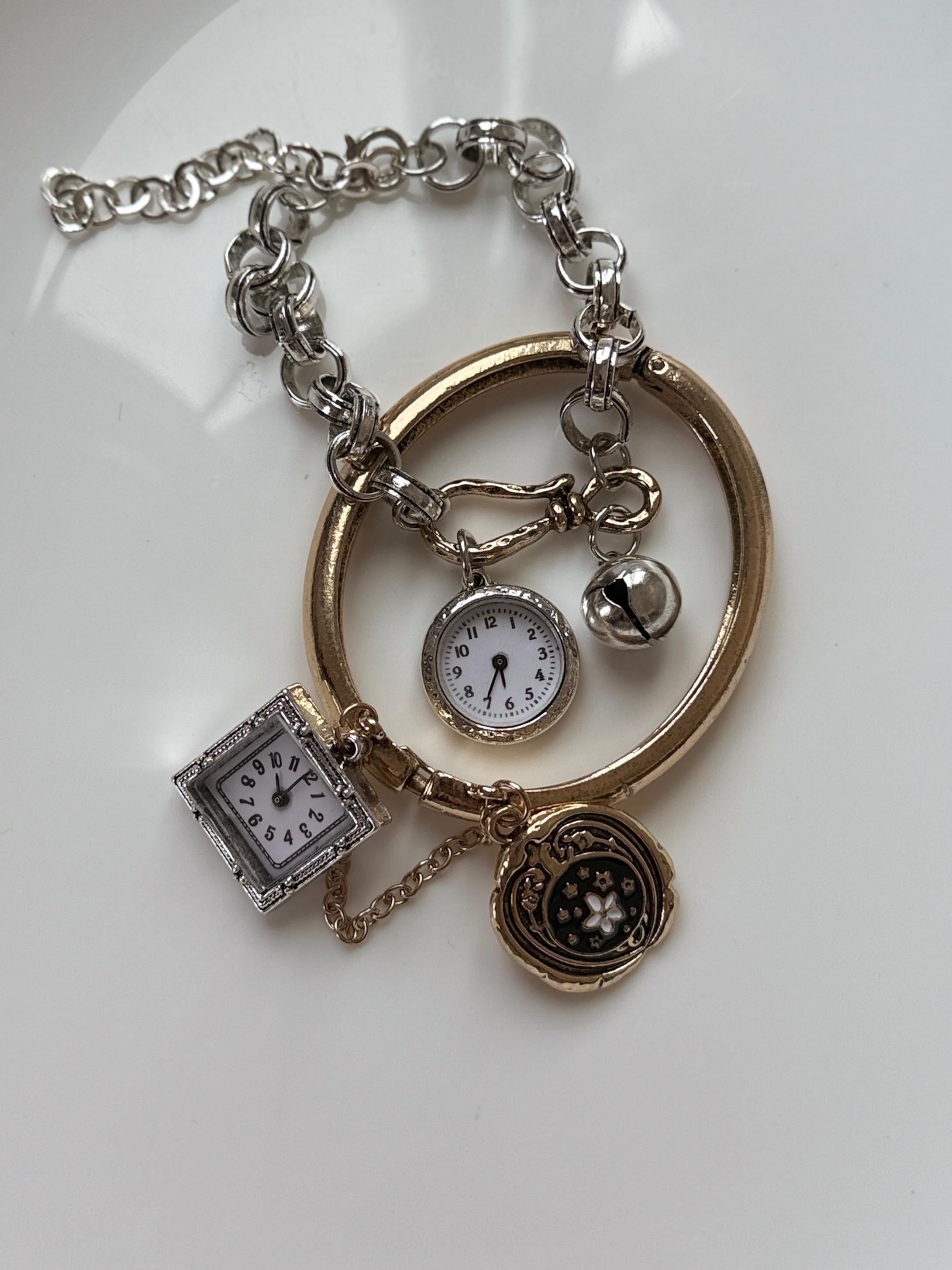 Çelik Marka Model Çift Renkli İkili Saat Bileklik