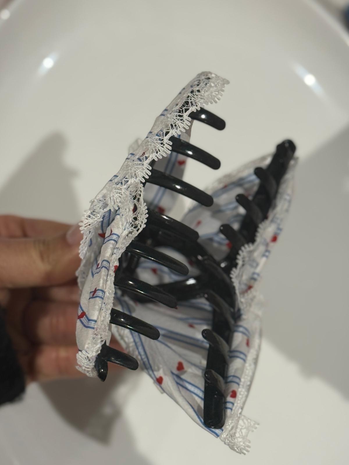 Mavi Çizgili Kalpli Dubai Tokası