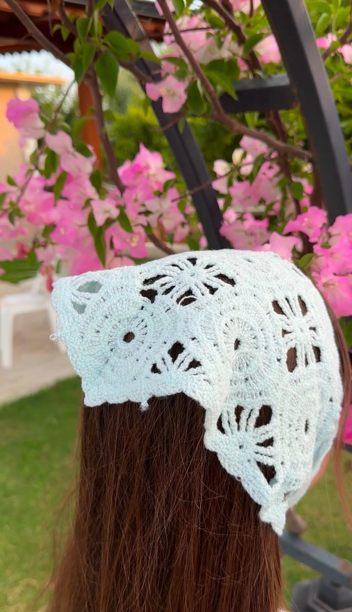 Mavi  Üçgen İpli Bandana