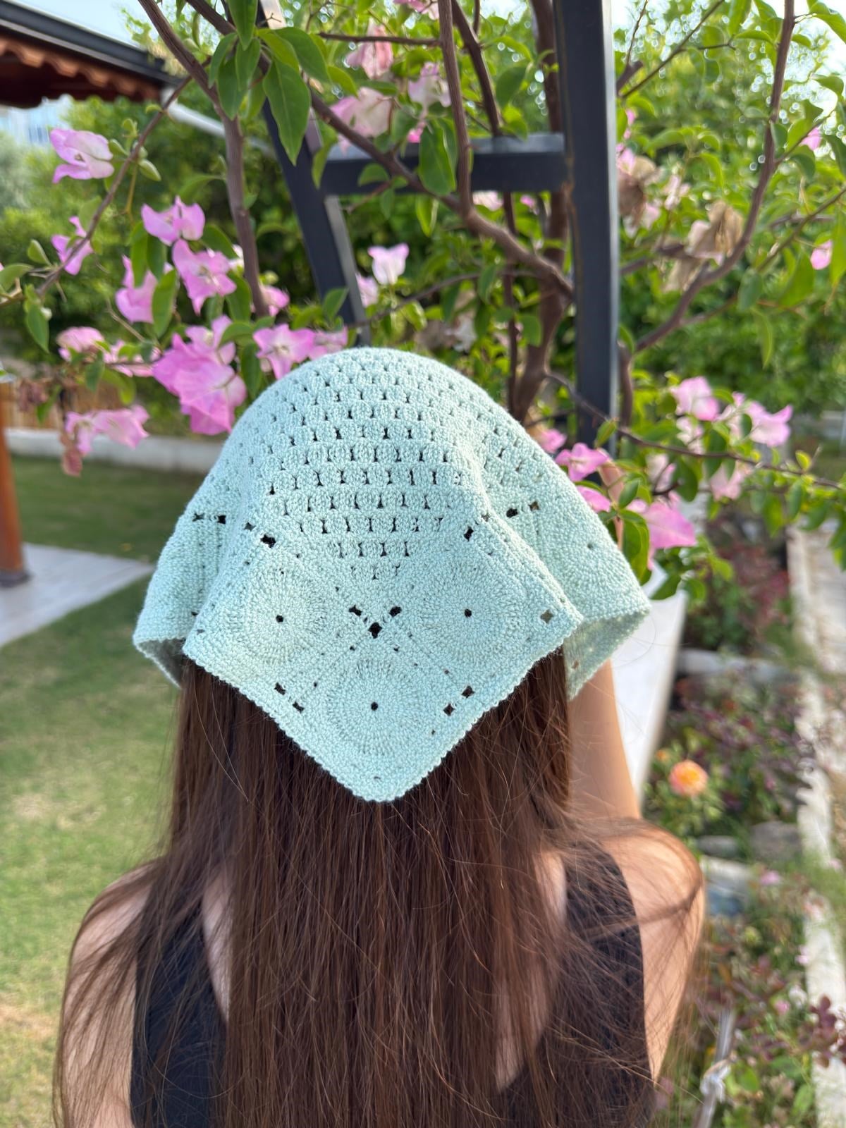 Mint Yeşili Üçgen İpli Bandana