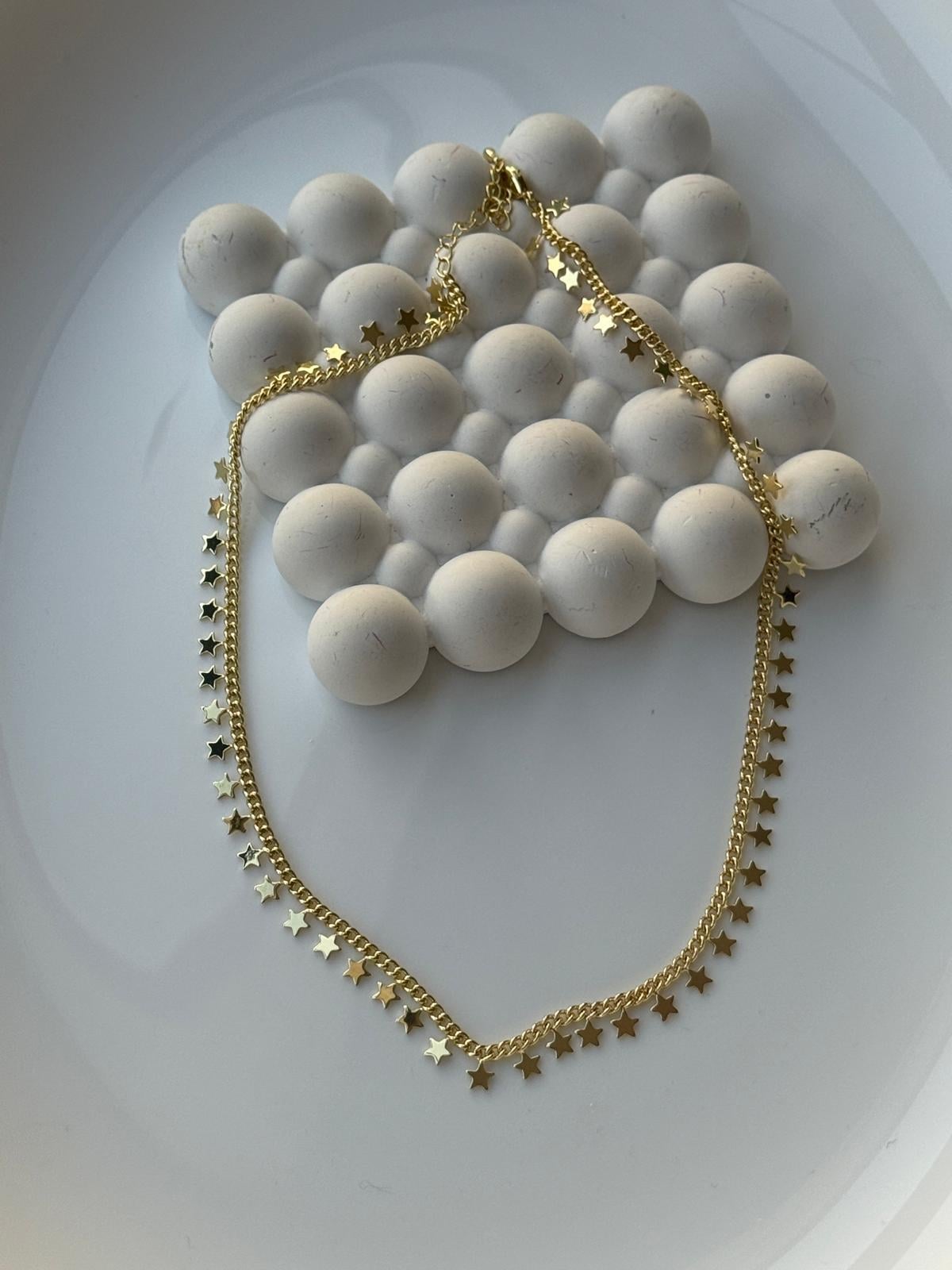 Özel Seri 14k Yıldız Plaka Sallantılı Kolye (50cm)