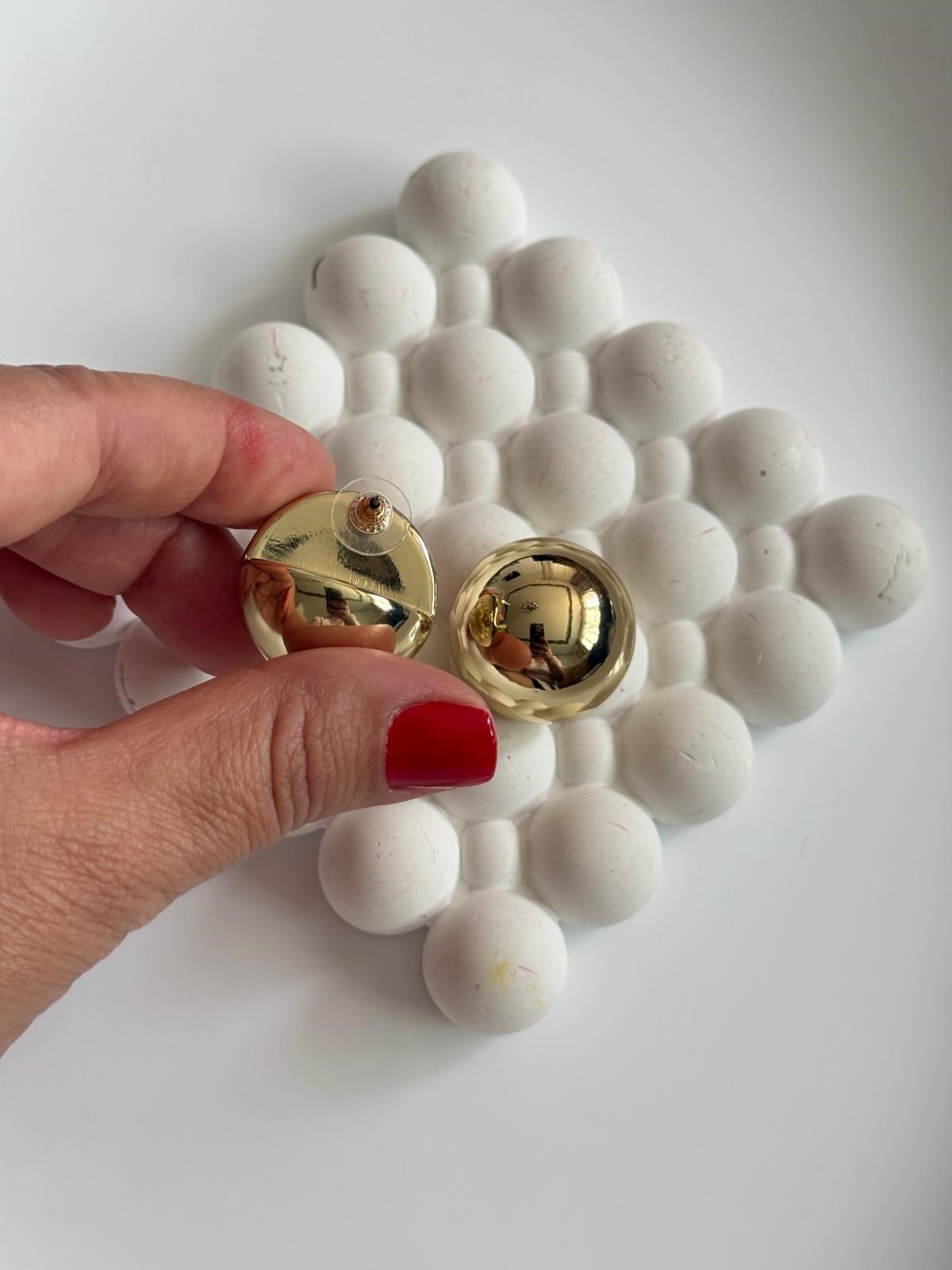 Özel Seri Gold Top Küpe
