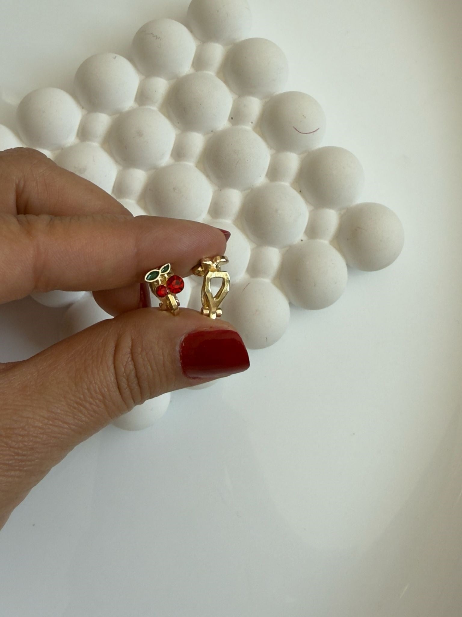 Özel Seri Sıkıştırmalı Kiraz Çocuk  Küpe