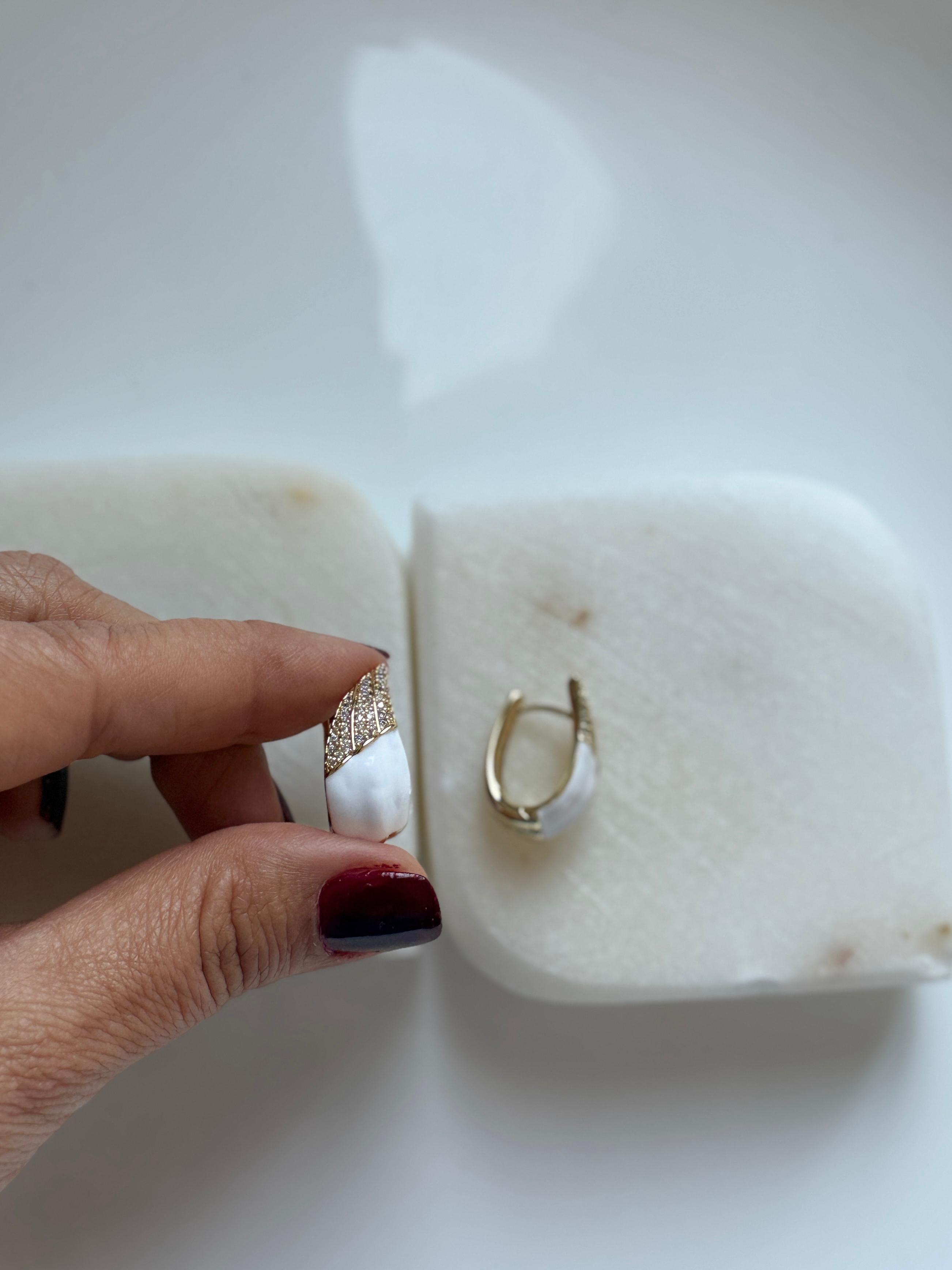 Vip 14k Beyaz Mineli Zirkon Taşlı Küpe