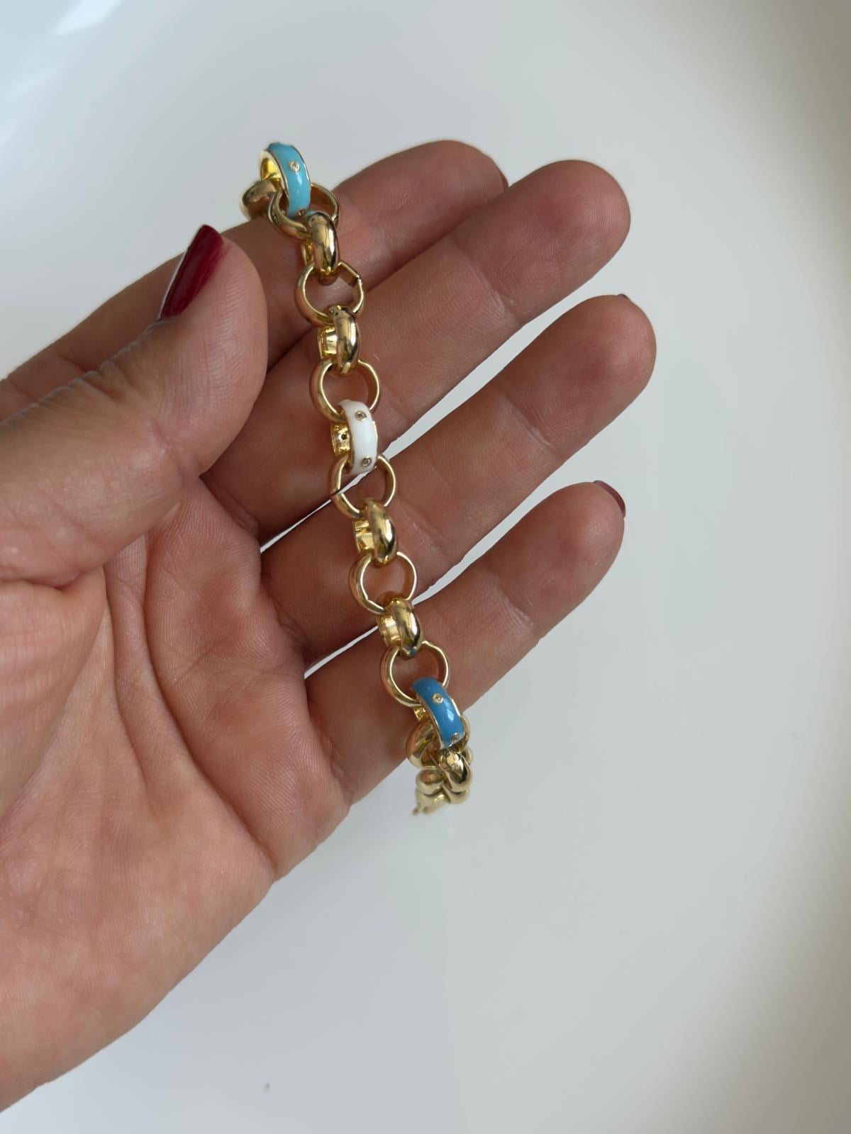 Vip 14k  İç İçe Geçmeli Daire Model Bileklik