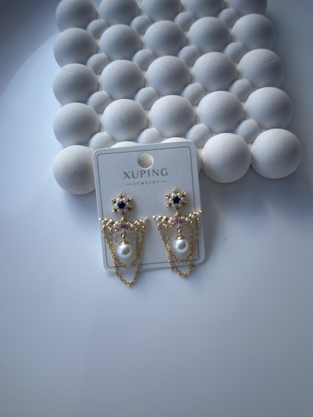 Vip 14k İncili Sallantılı Küpe