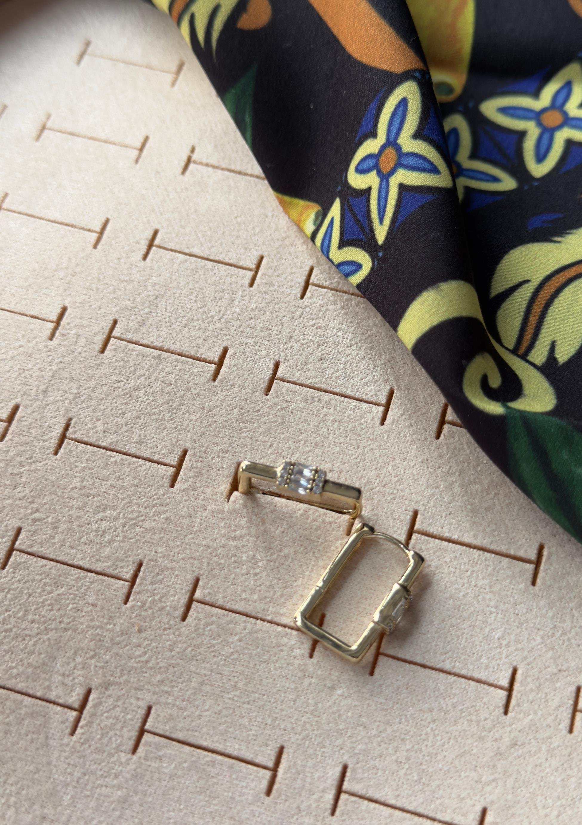 Vip 14k Taşkı Dikdörtgen Küpe