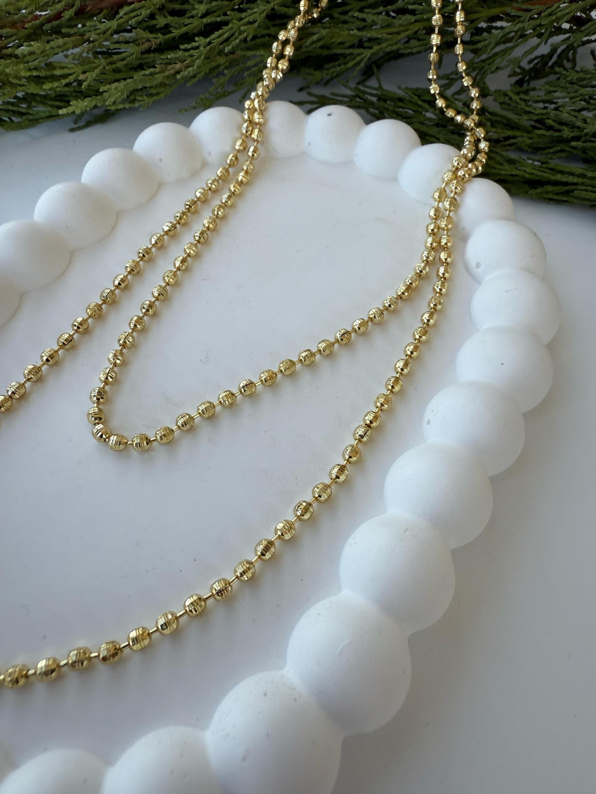 Vip 14k Uzun  Minimal Topçuklu Kolye