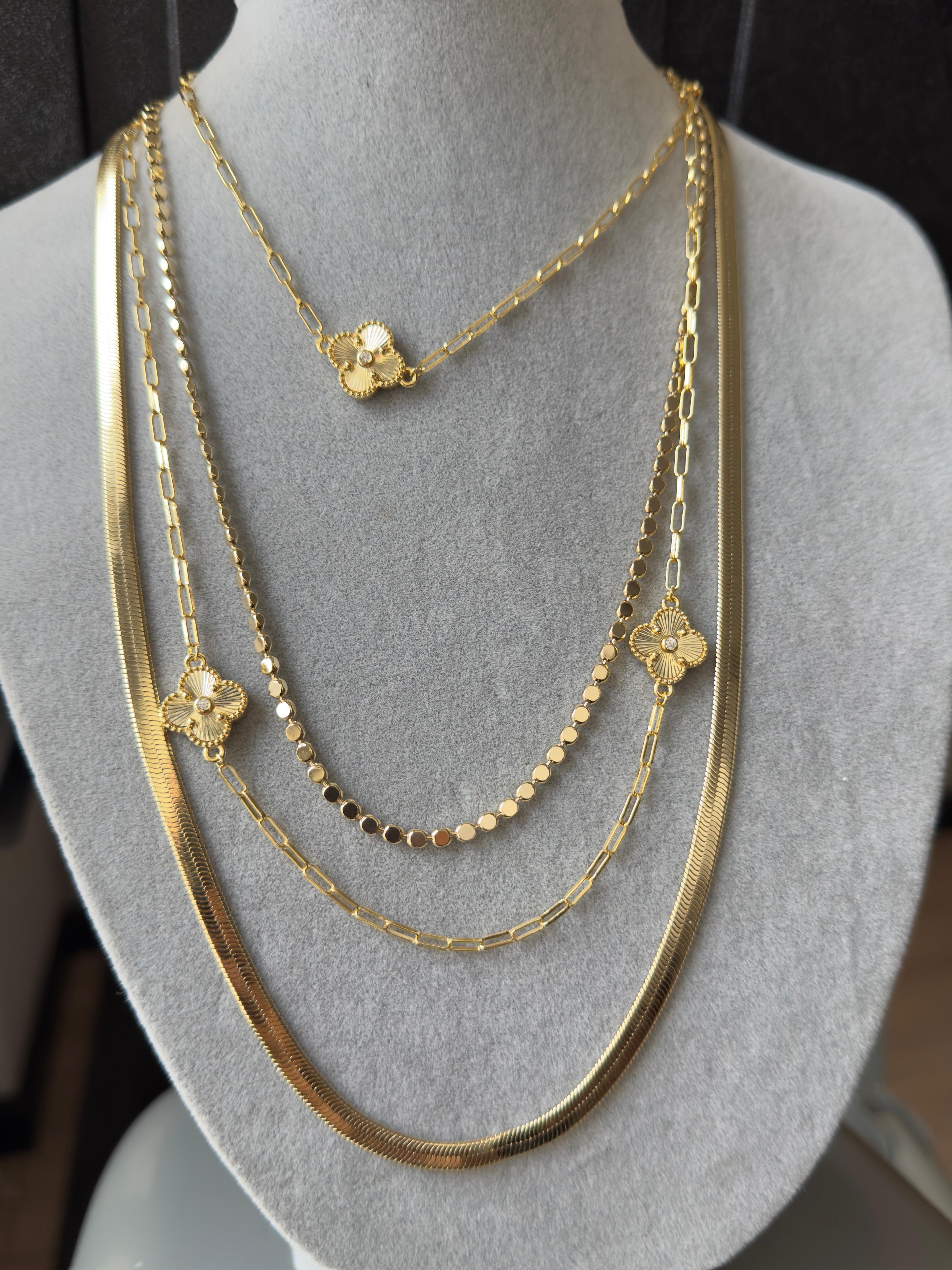 Vip 14k Yonca Kolye Kombini