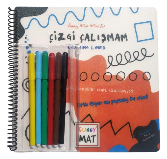 Akademi Çocuk Funny Mat Mini Set Çizgi Çalışmam