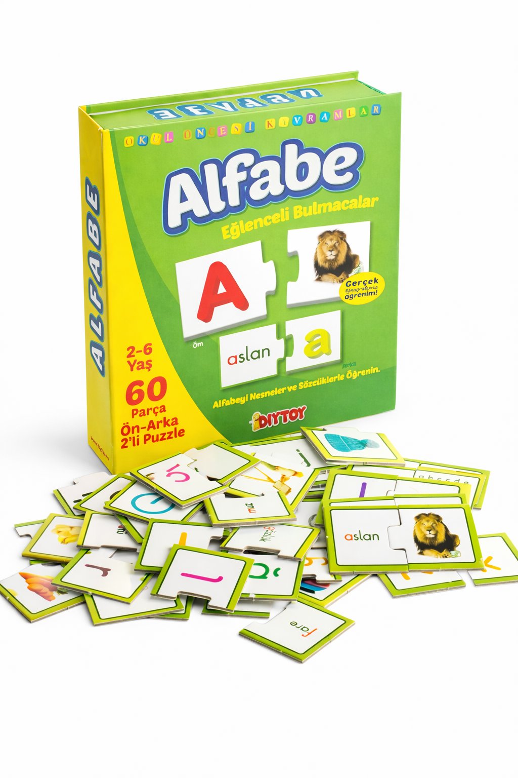 Diytoy Eğlenceli Alfabe 60 Parça Puzzle