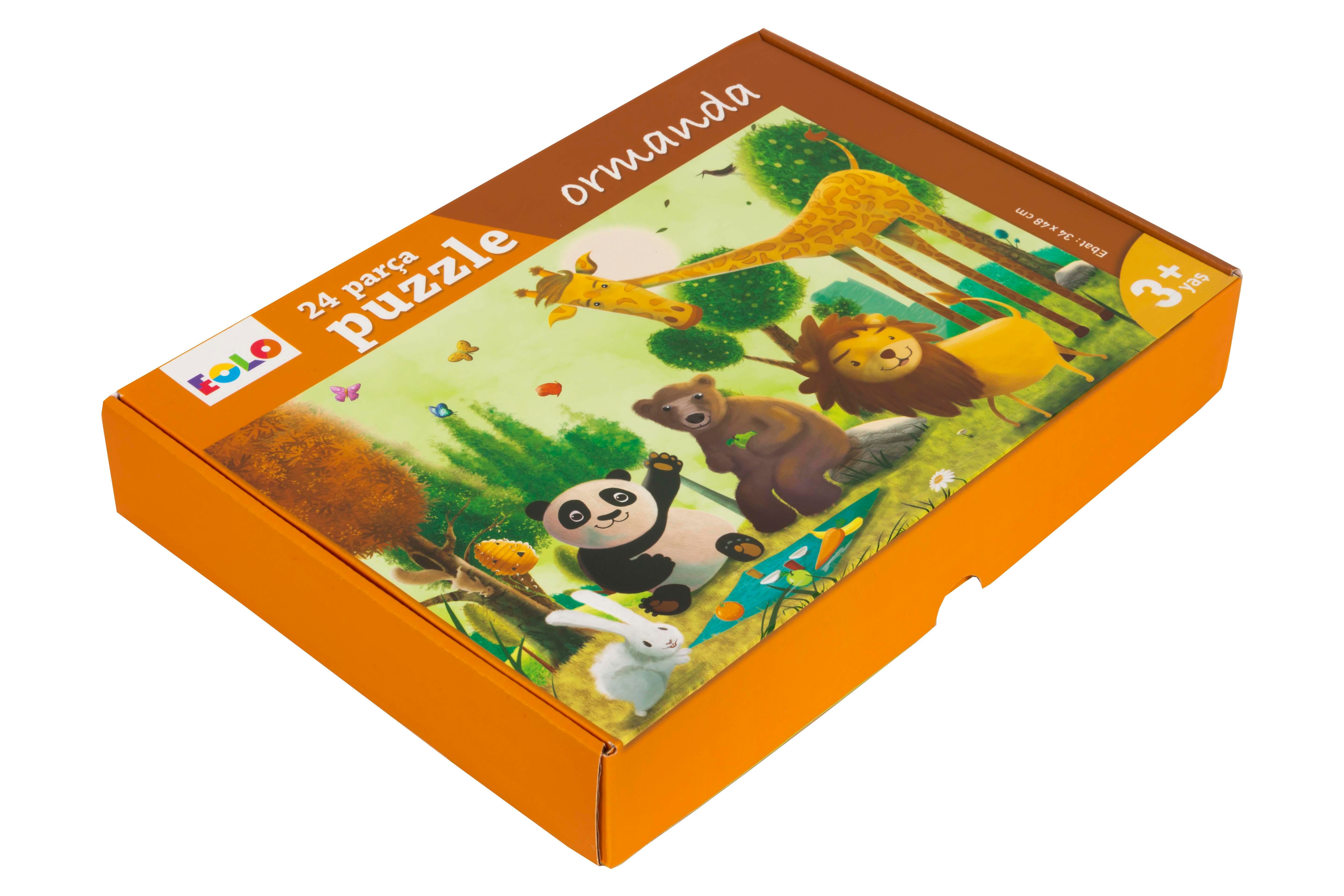 Eolo Yayınları 24 Parça Yer Puzzle- Ormanda