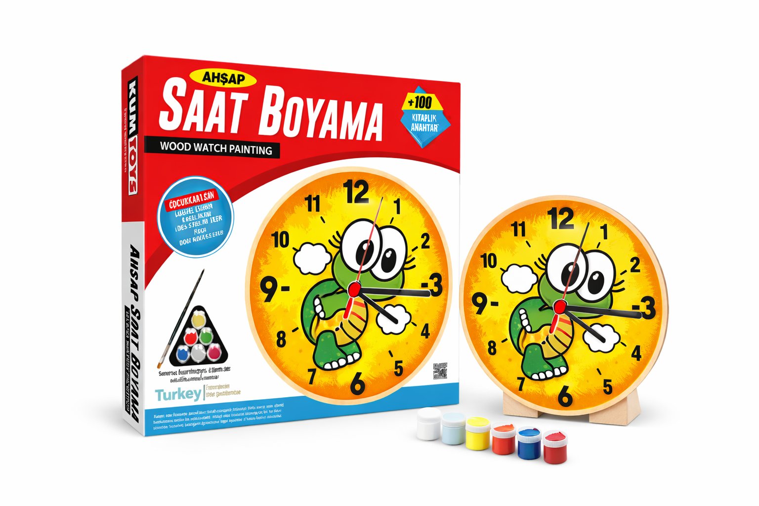 Kumtoys Ahşap Saat Boyama