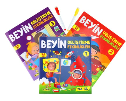 Mucit Karınca Beyin Geliştirme Etkinlikleri Yaz-Sil Kitaplar 3-6 Aş