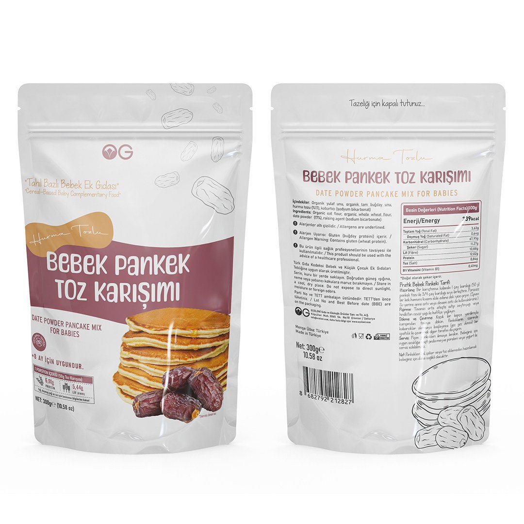 OG Natural Hurma  Tozlu Bebek Pankek Toz Karışımı 300 G