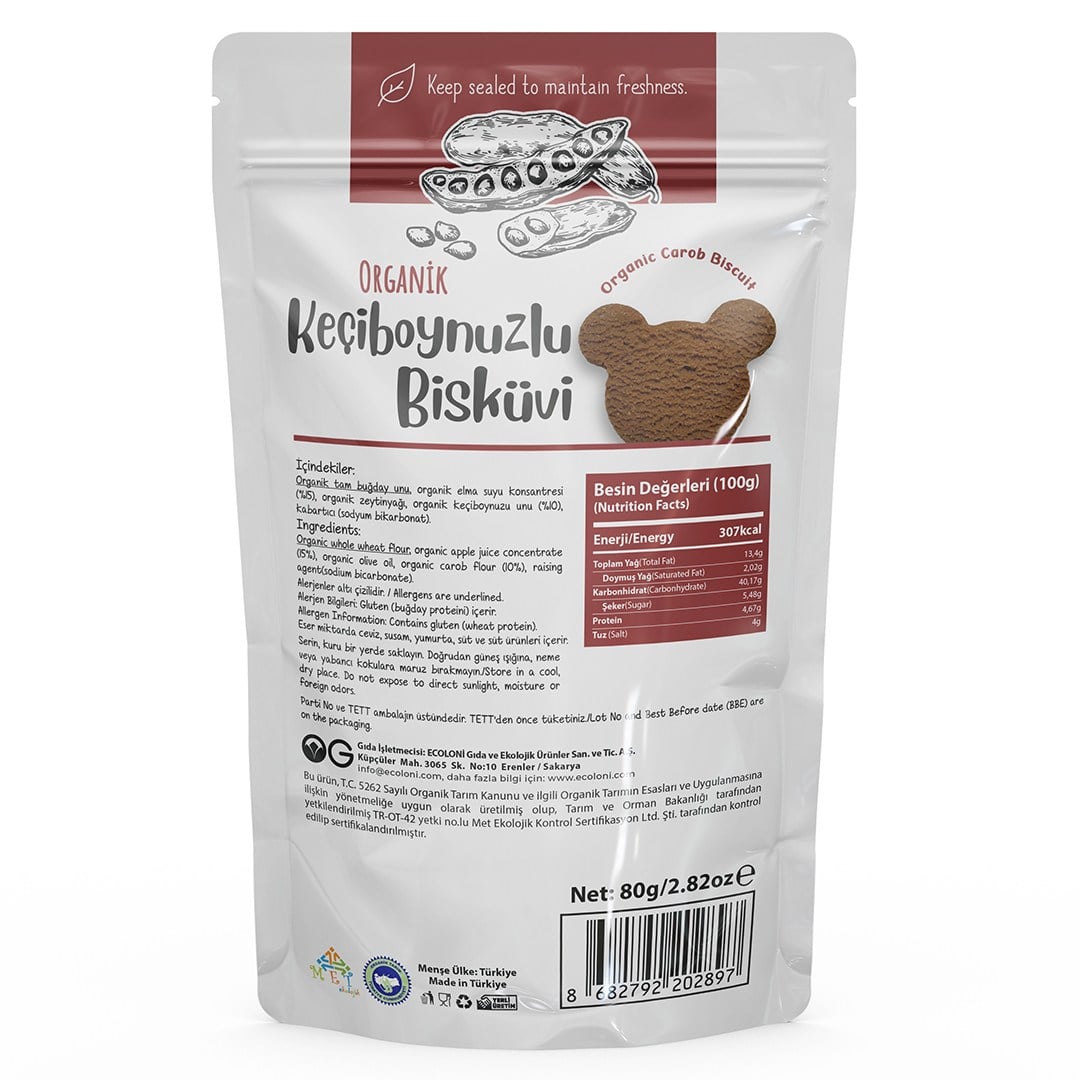 OG Natural Keçiboynuzlu Bisküvi 80 Gr