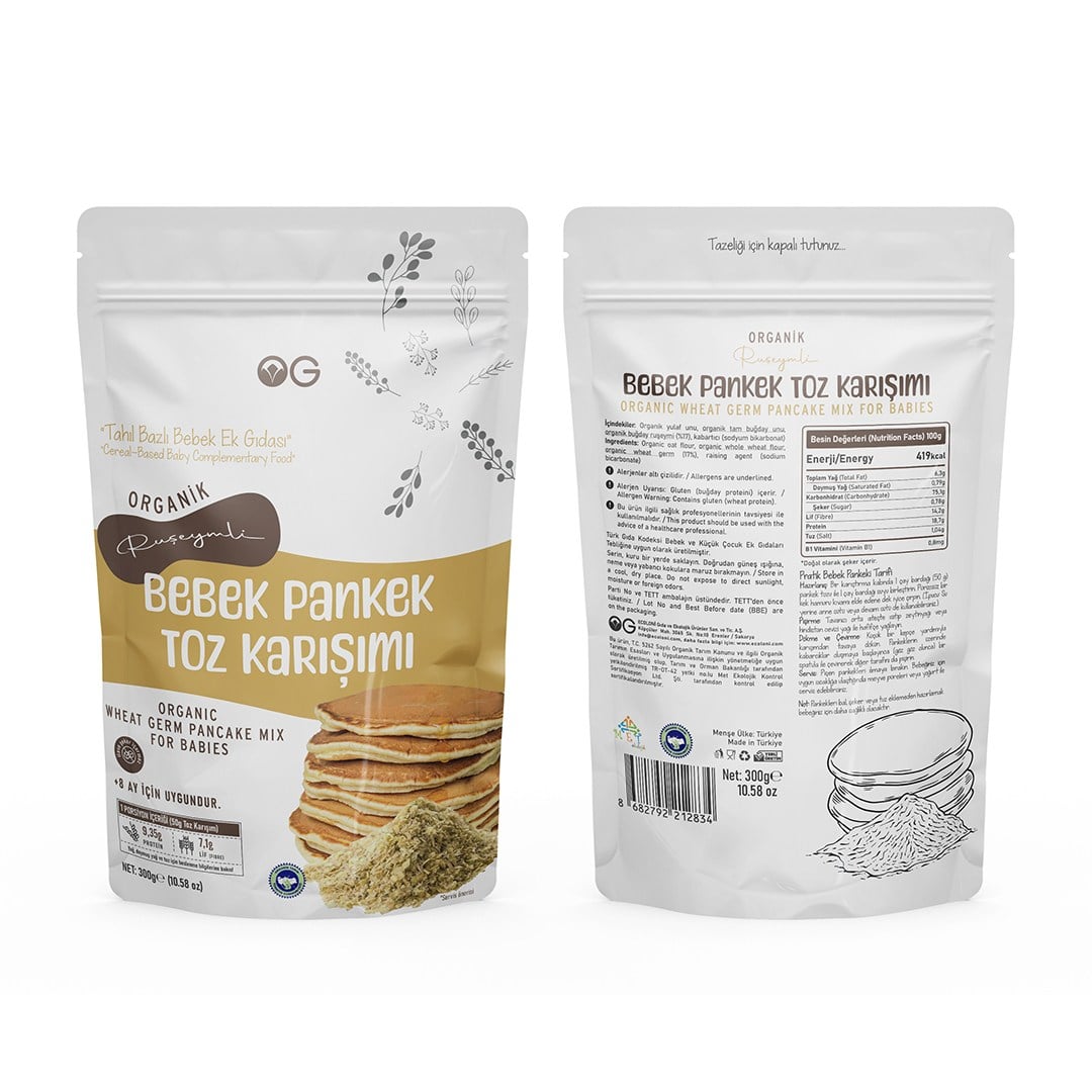 OG Natural Organik Ruşeymli Bebek Pankek Toz Karışımı 300 G
