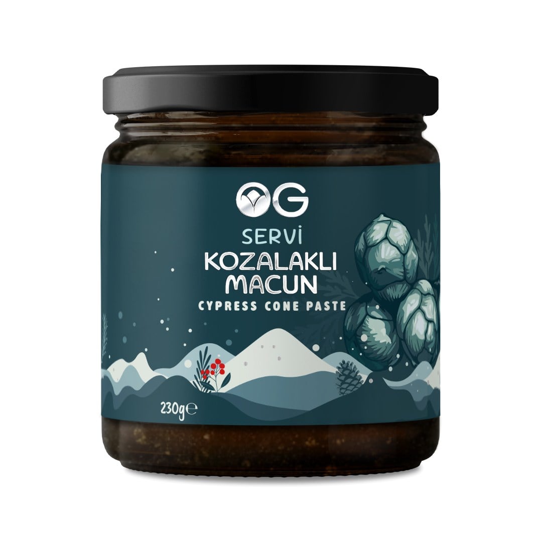 OG NATURAL SERVİ KOZALAKLI MACUN  230G 