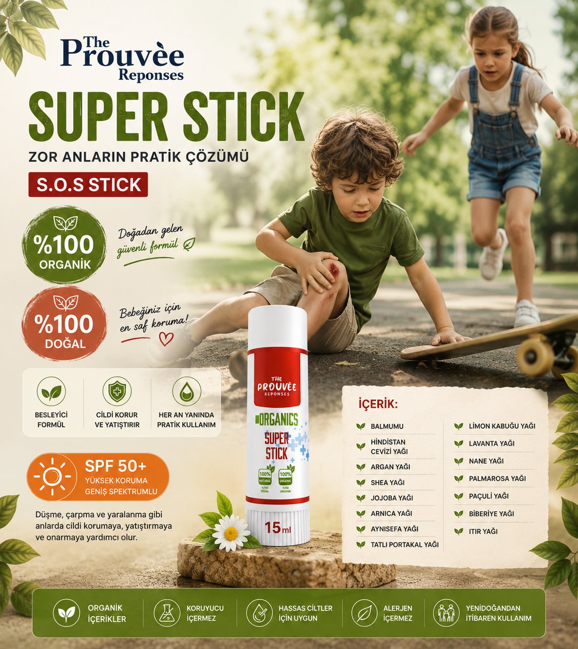The Prouvee Reponses Organik Süper Stick 15 Ml