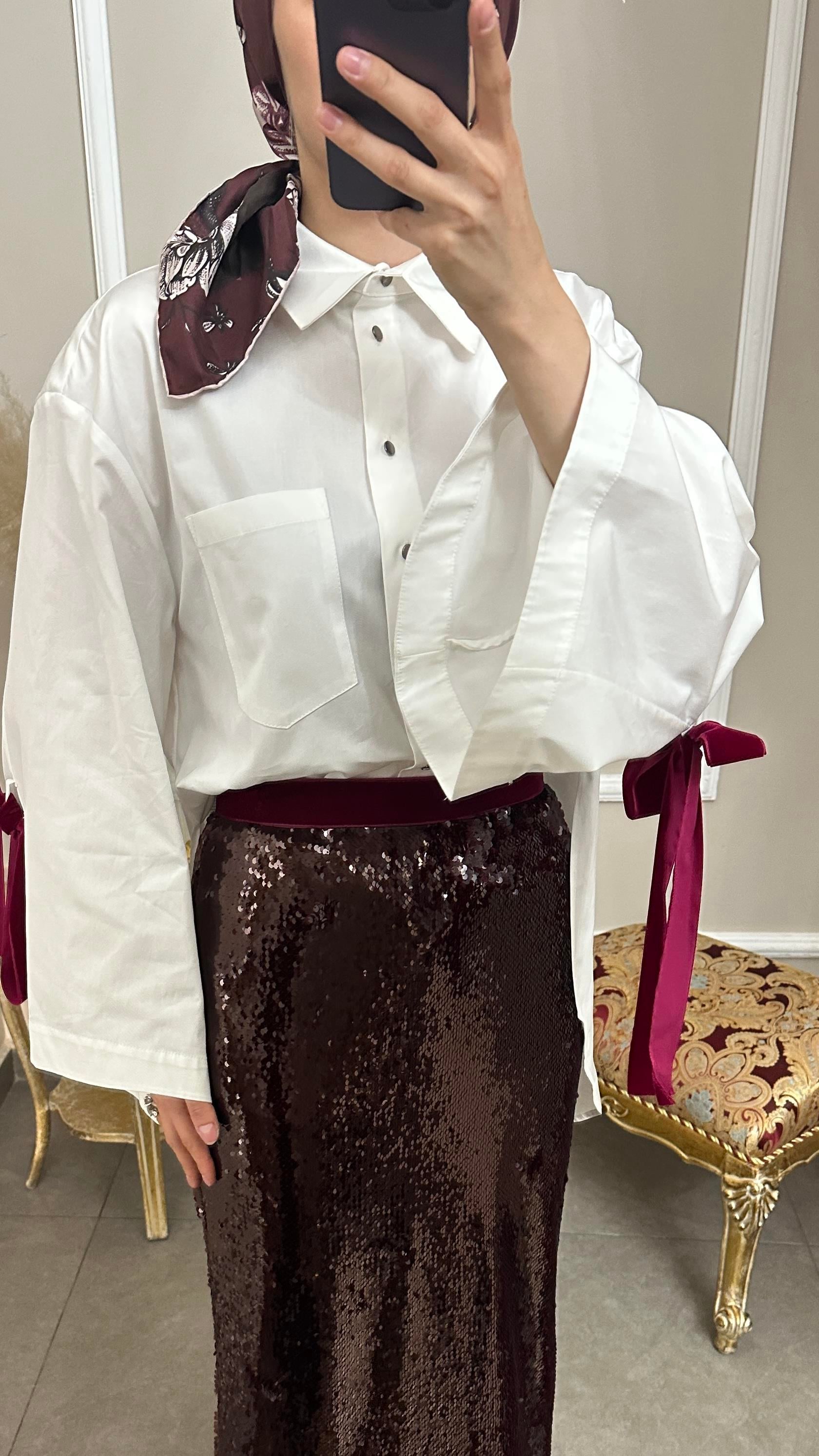 Kadife Grogrenli Gömlek