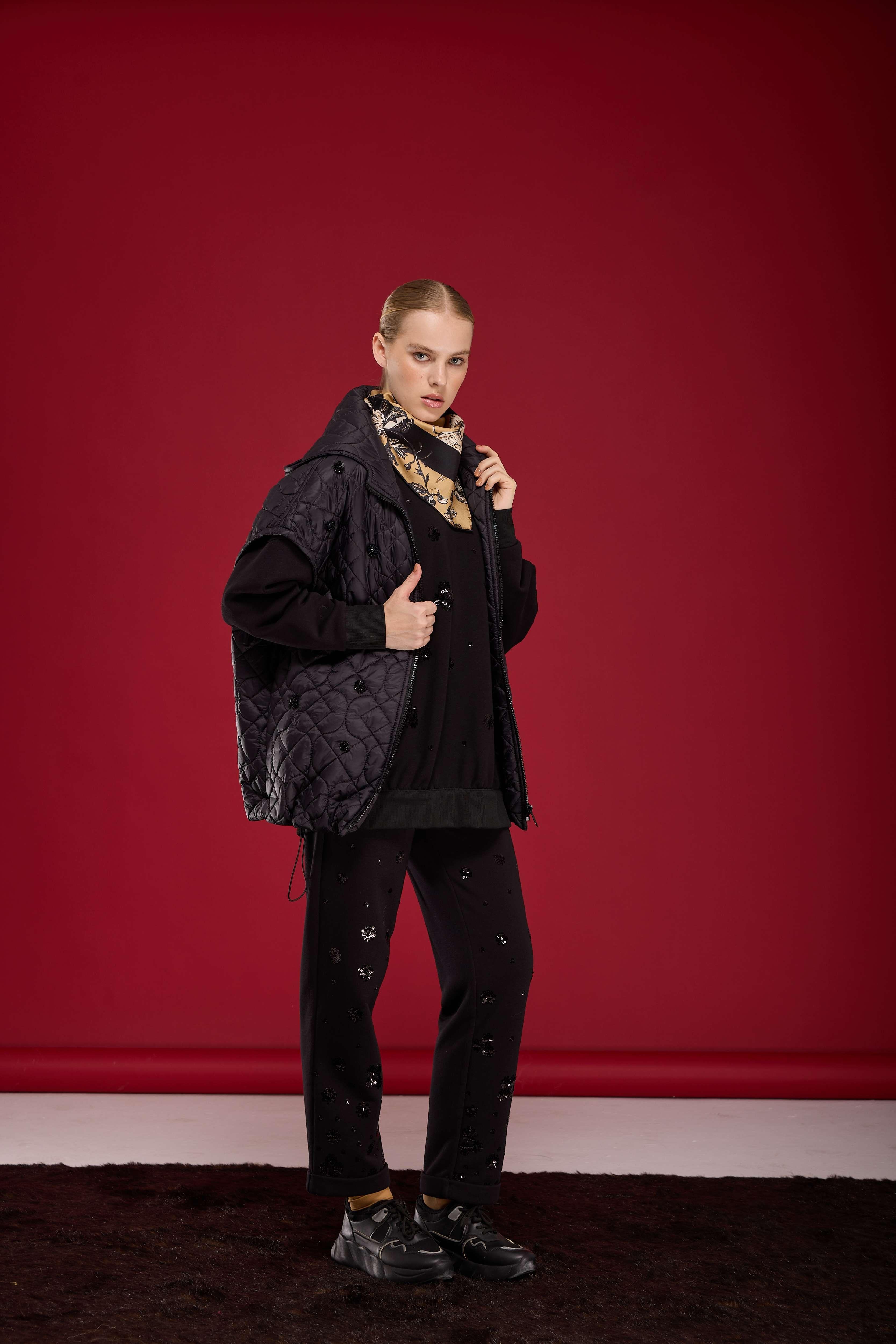 Nakışlı Örme Pantolon