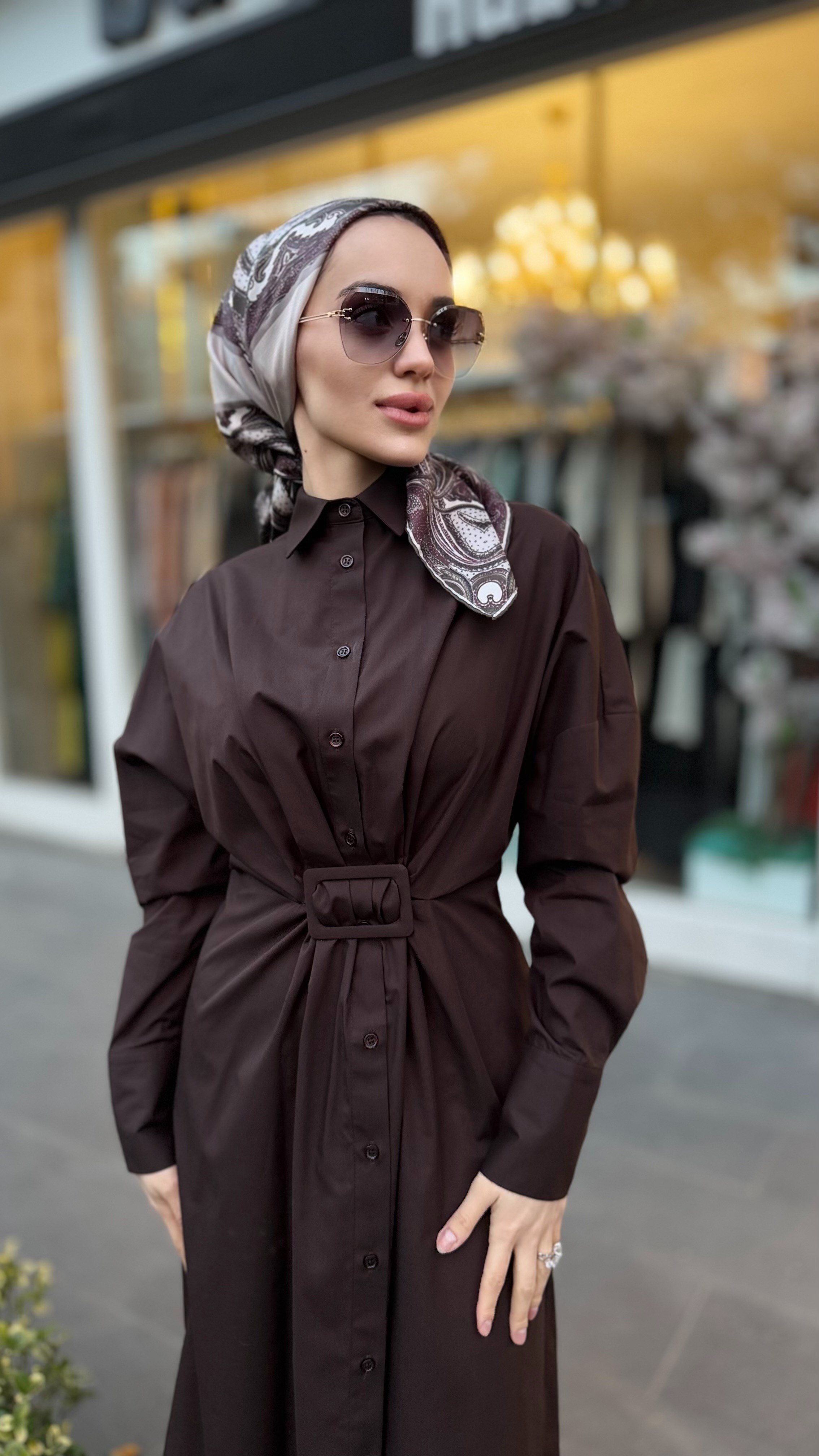 Tokalı Gömlek Elbise