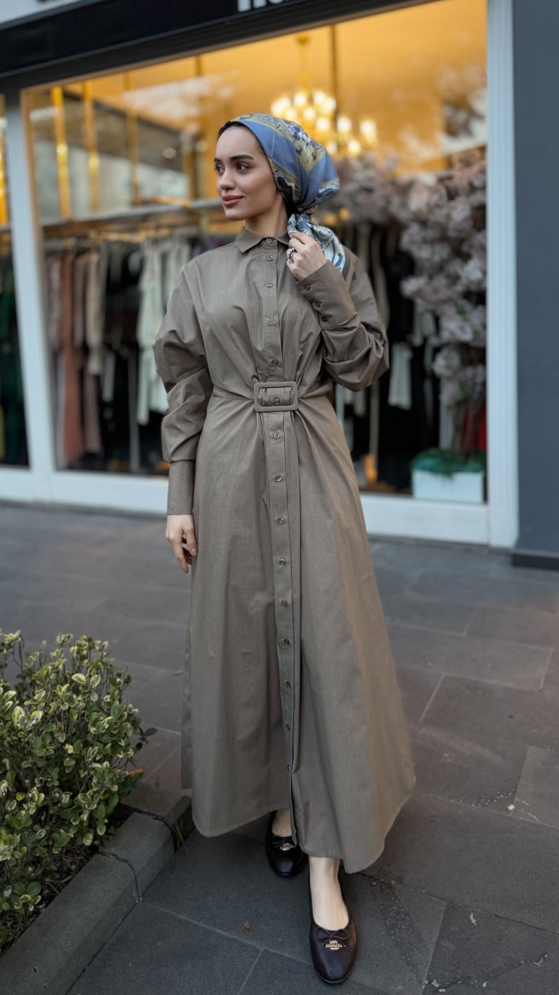 Tokalı Gömlek Elbise