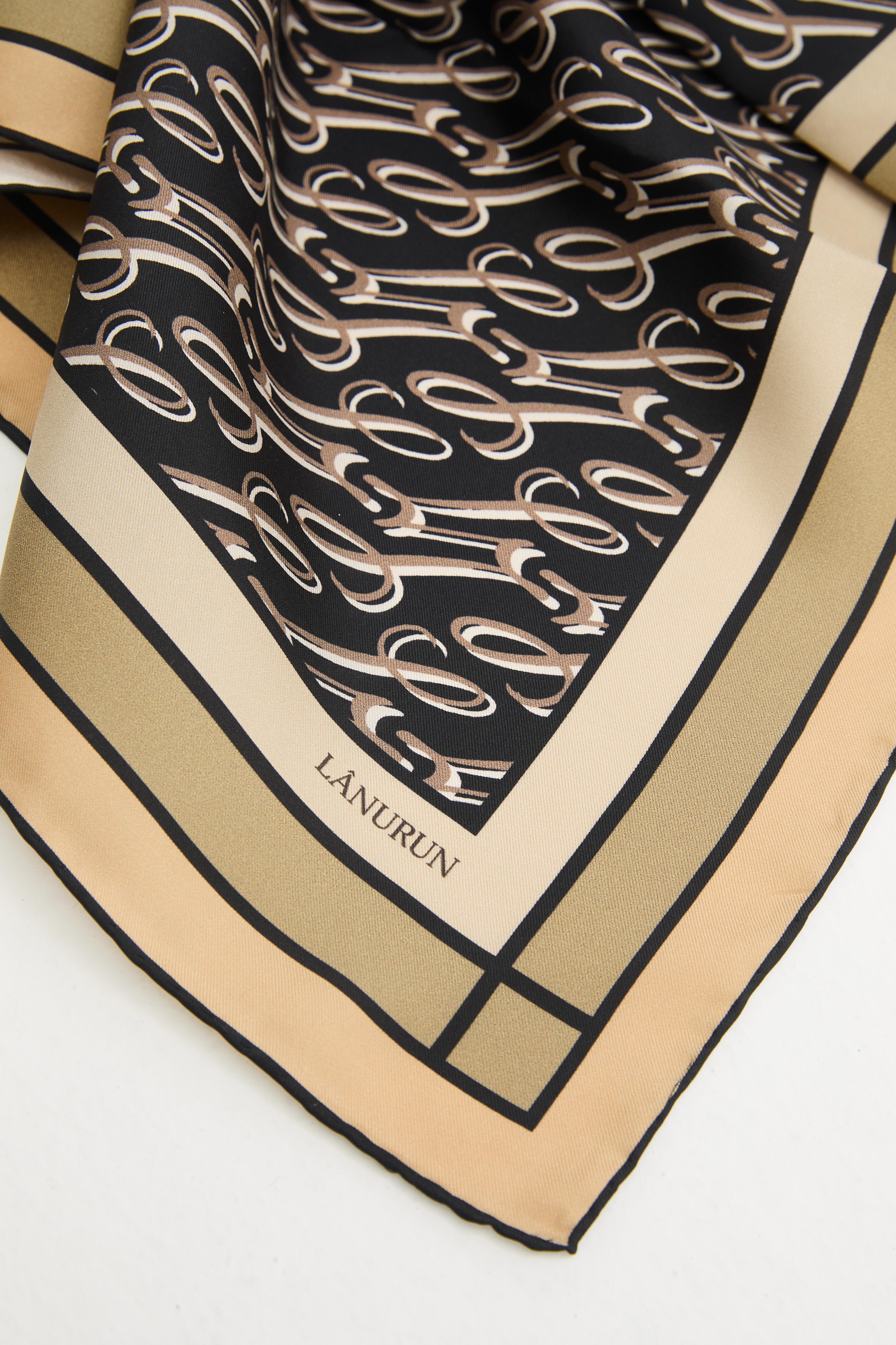 Monogram İpek Eşarp